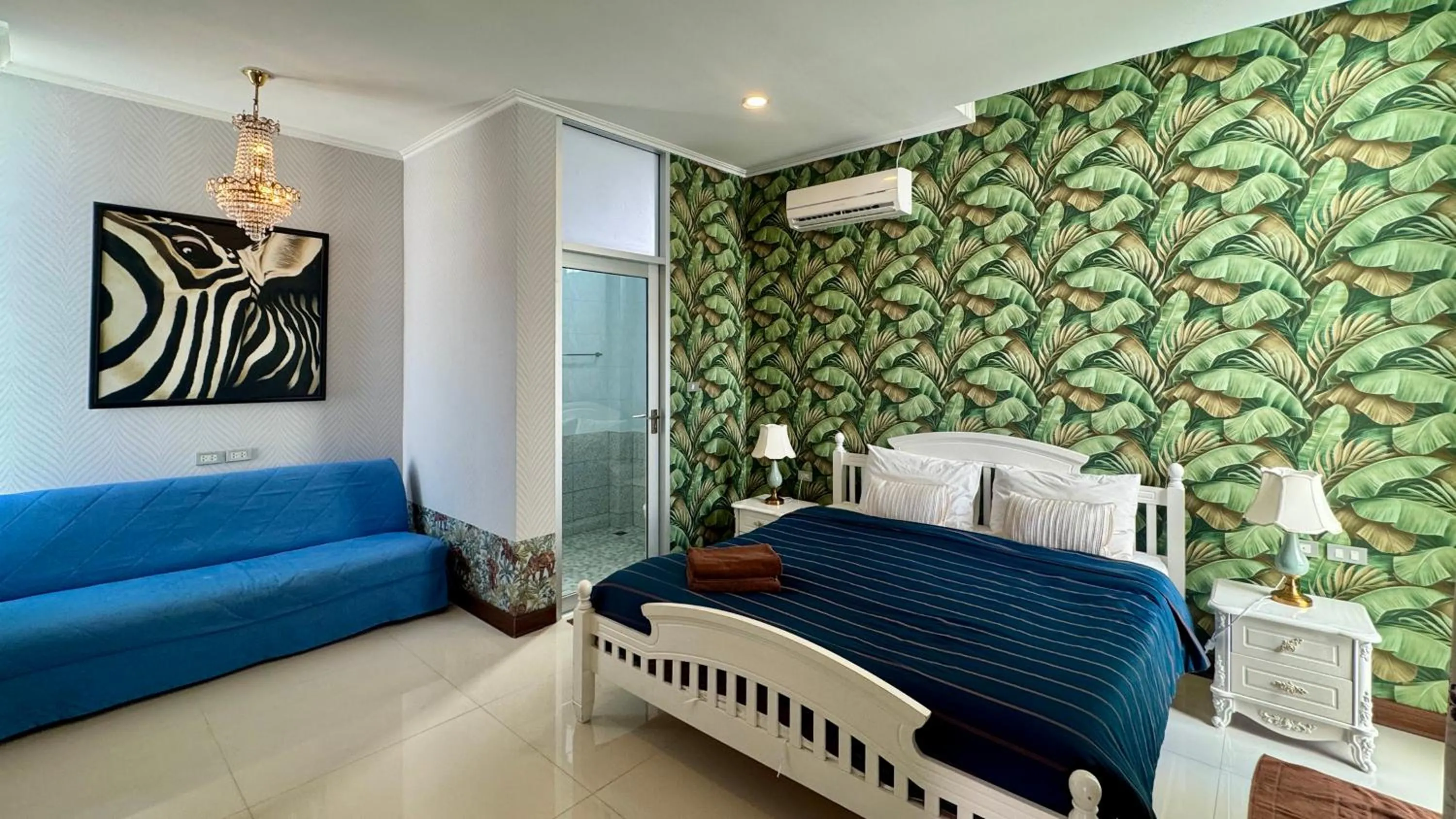 Toilet, Bed in Nagawari Art Maldives BBQ Pattaya Villa