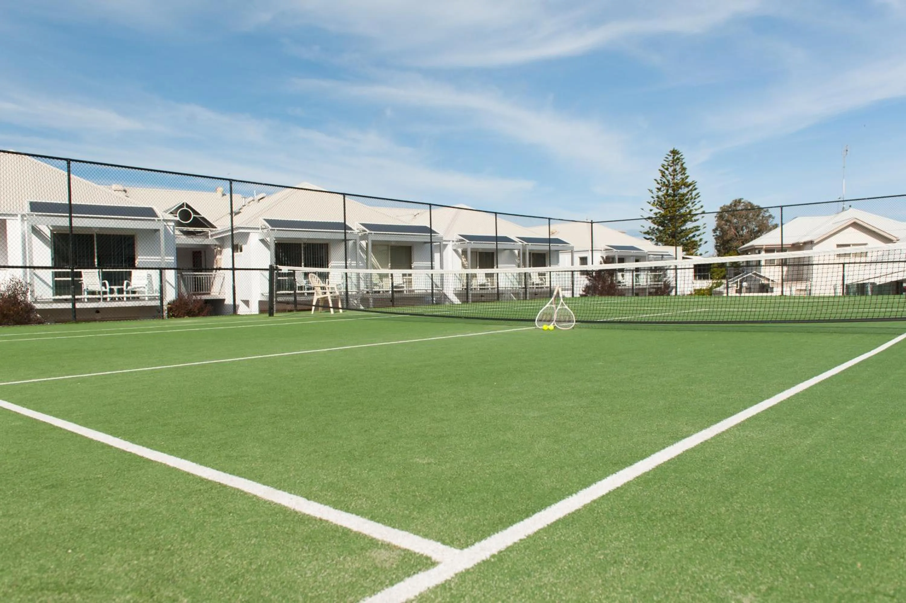 Tennis court in The Moorings at Metung