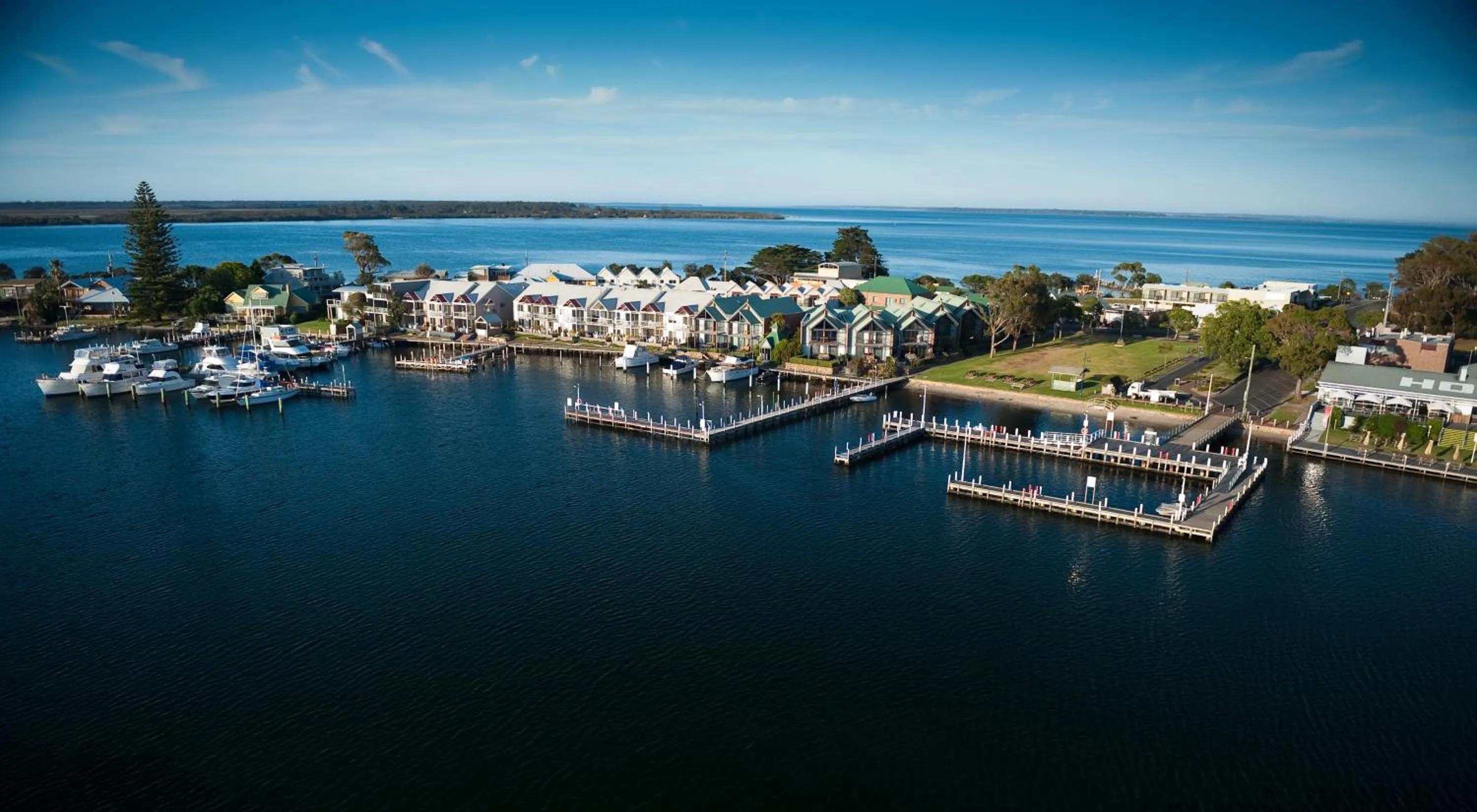 Bird's eye view in The Moorings at Metung