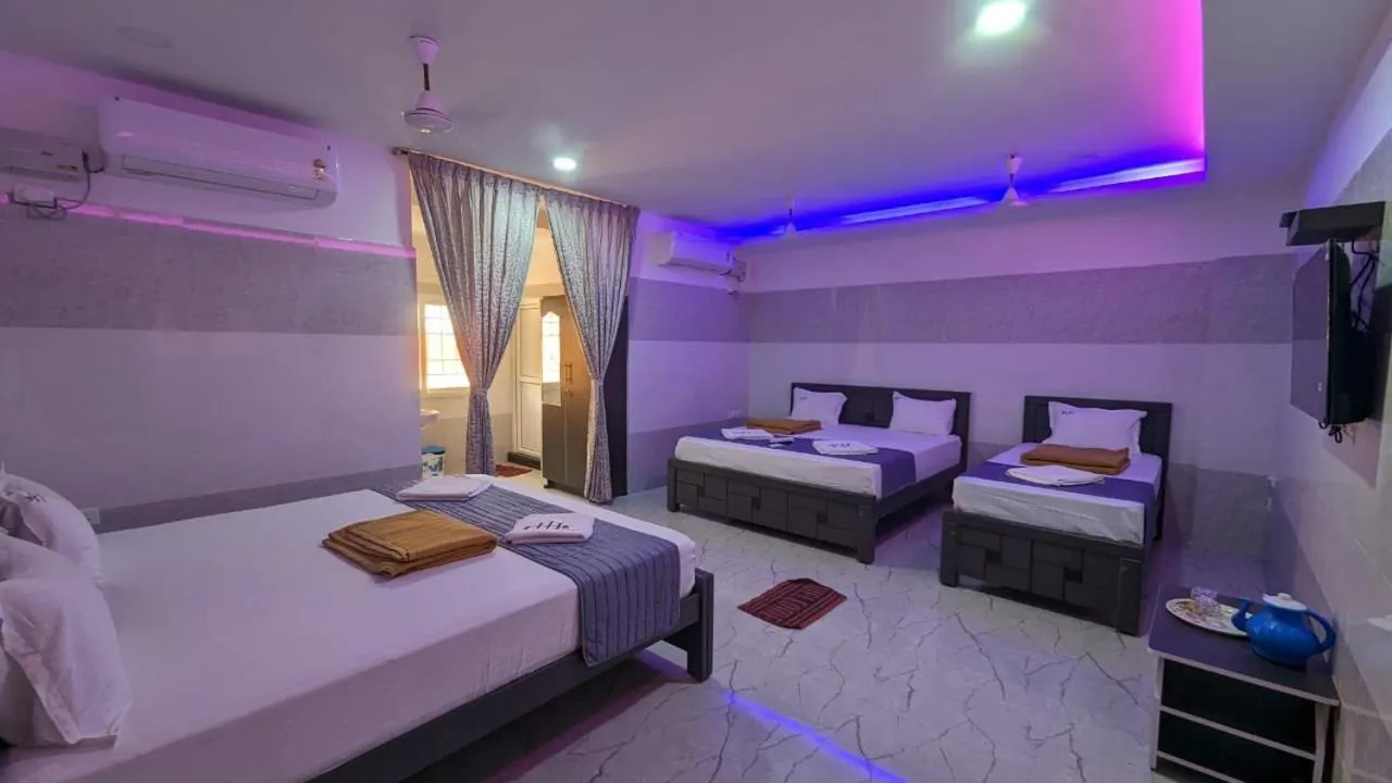 Bed in HOTEL PANCHAVARNAA