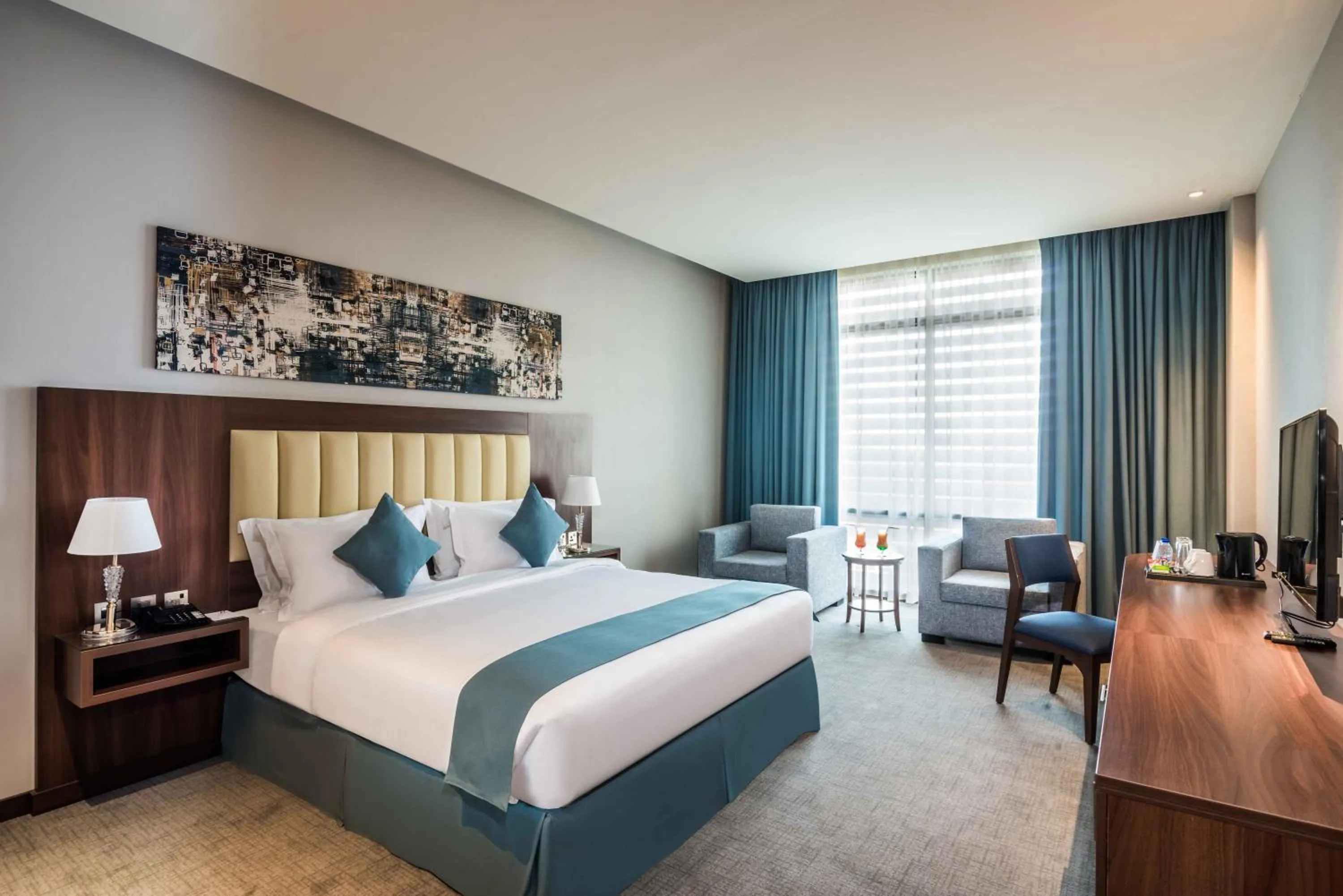 Bed in Art View Hotel - Riyadh Convention & Exhibition Center