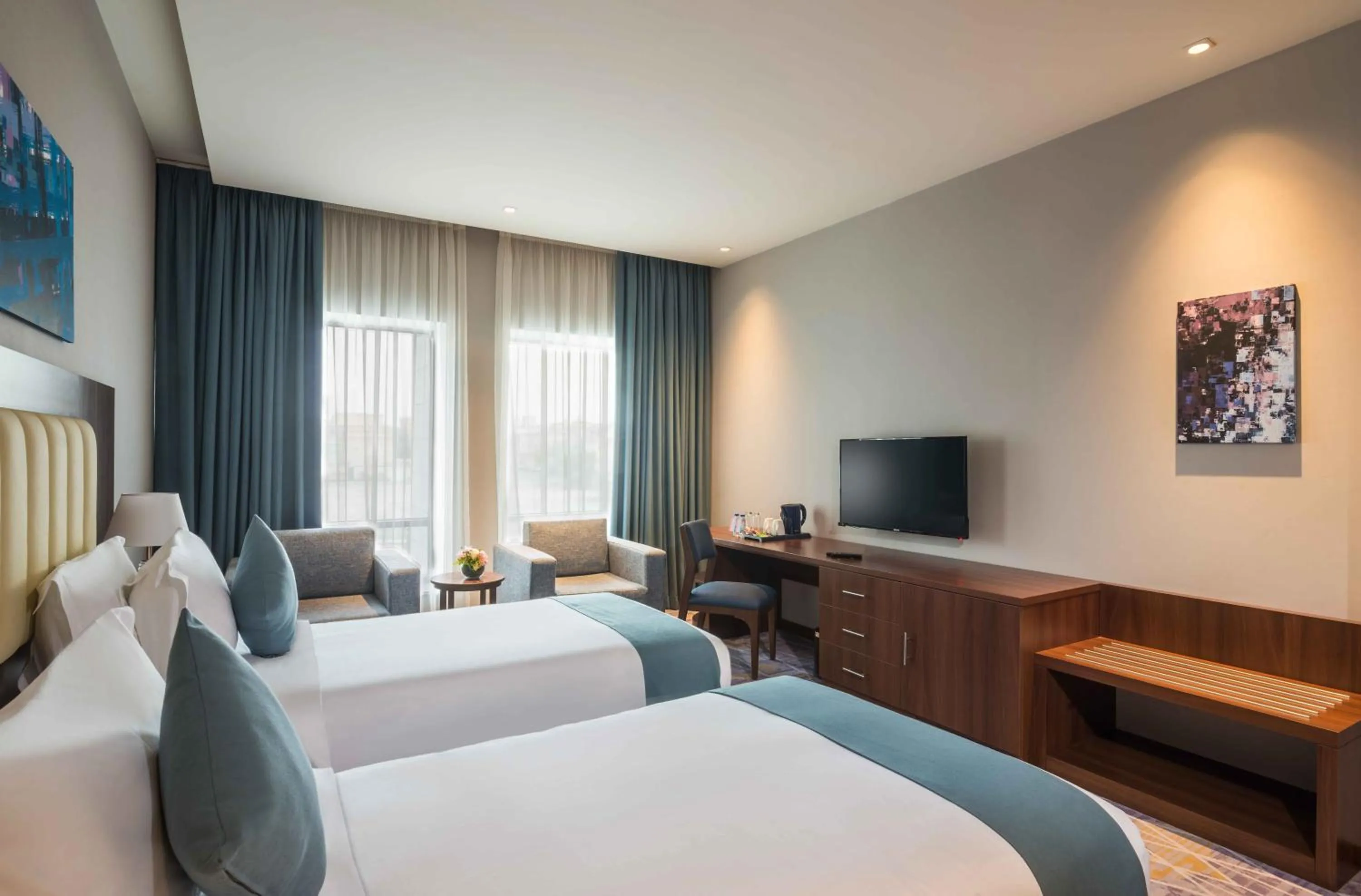 Bed in Art View Hotel - Riyadh Convention & Exhibition Center