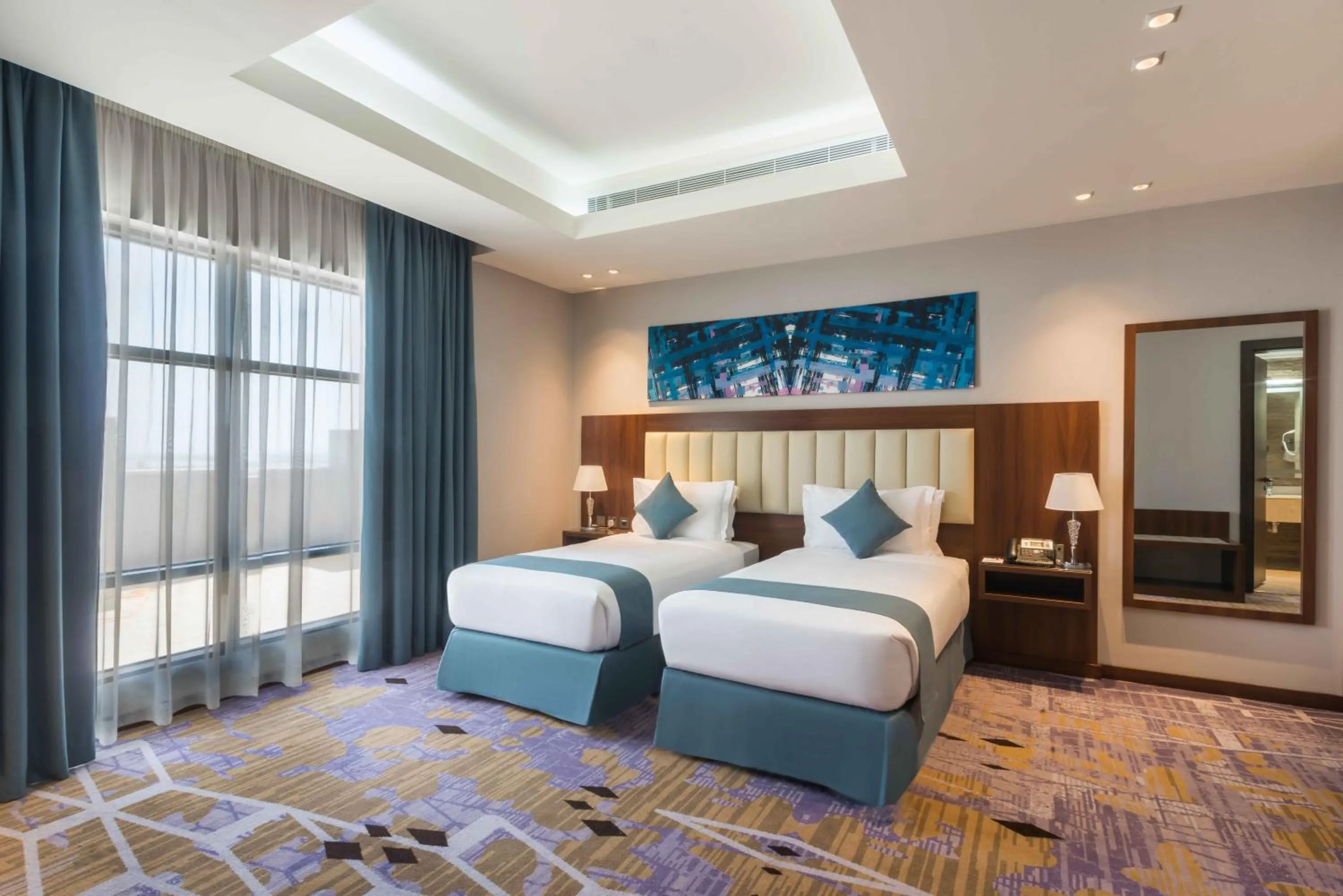 Bed in Art View Hotel - Riyadh Convention & Exhibition Center