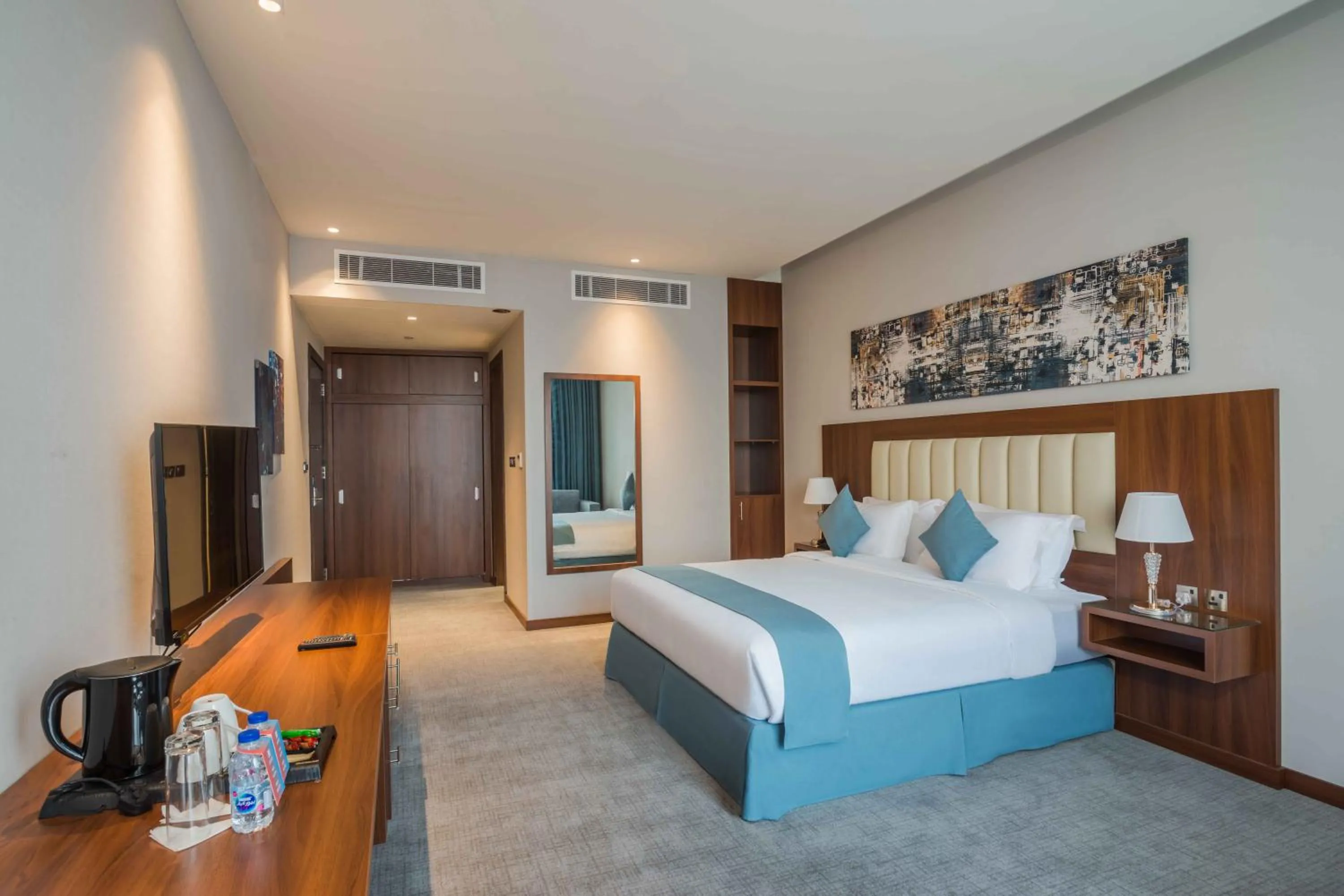 Bed in Art View Hotel - Riyadh Convention & Exhibition Center