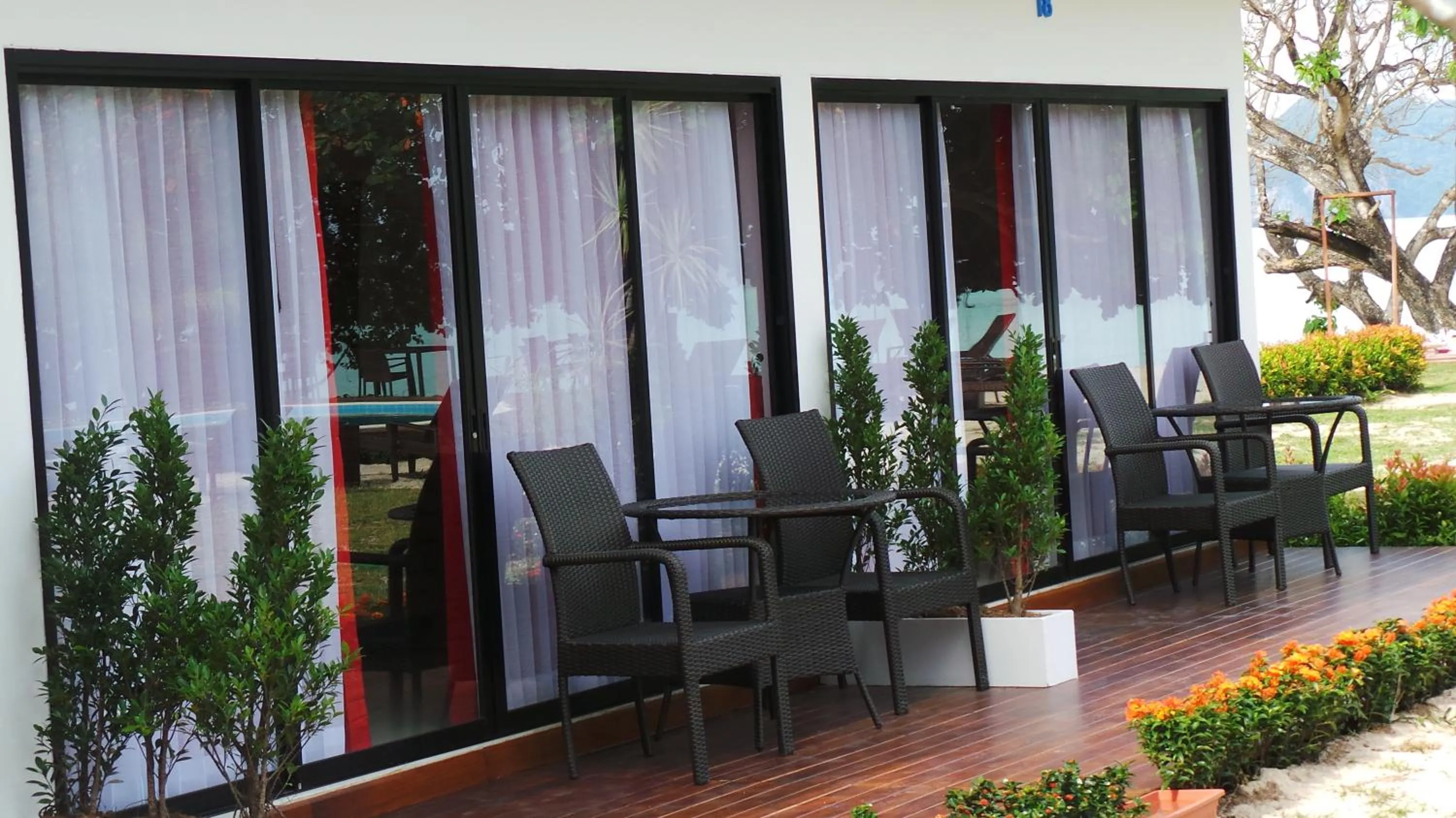 Patio in The Reef Resort