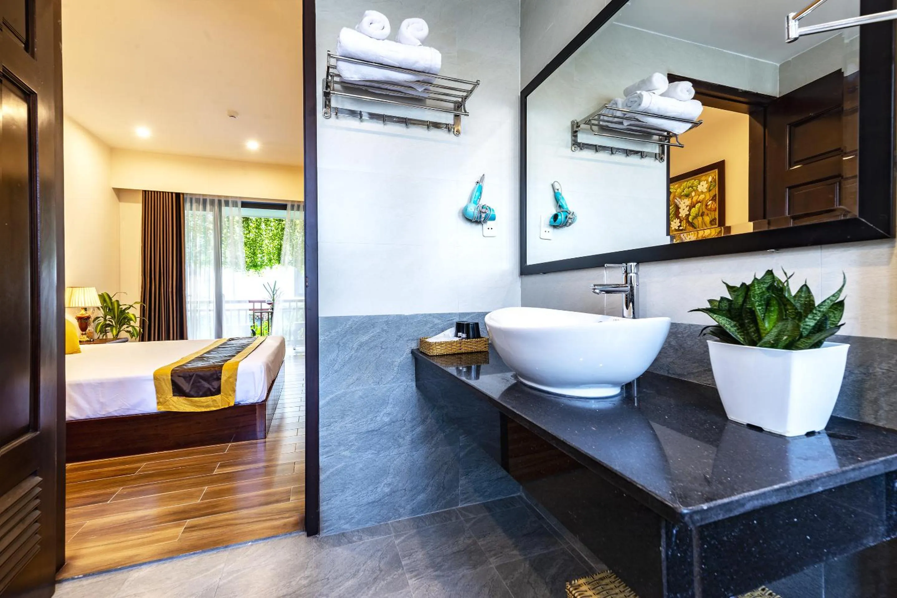 Bathroom, Bed in SHALA BOUTIQUE HOIAN