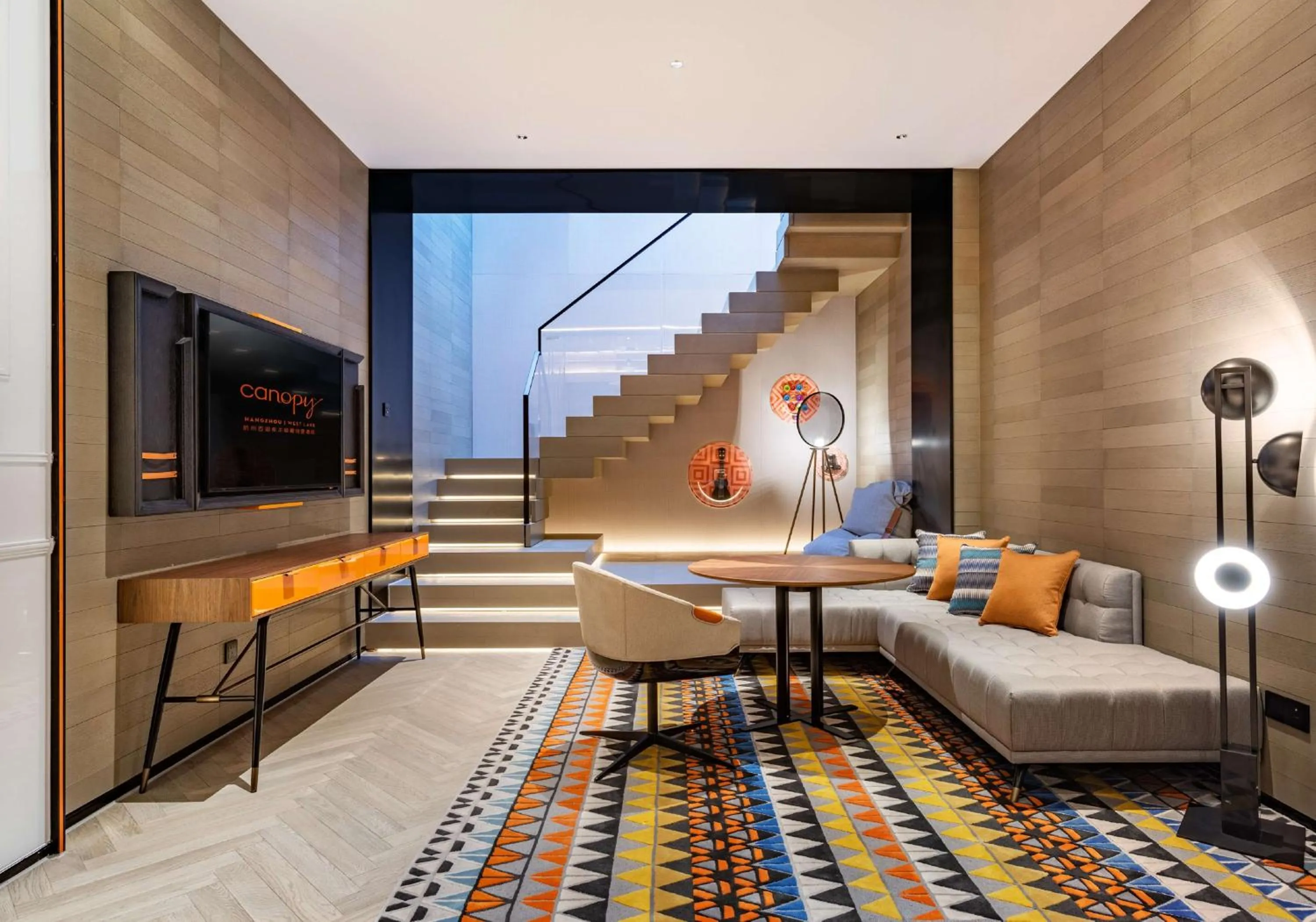 Living room in Canopy by Hilton Hangzhou West Lake