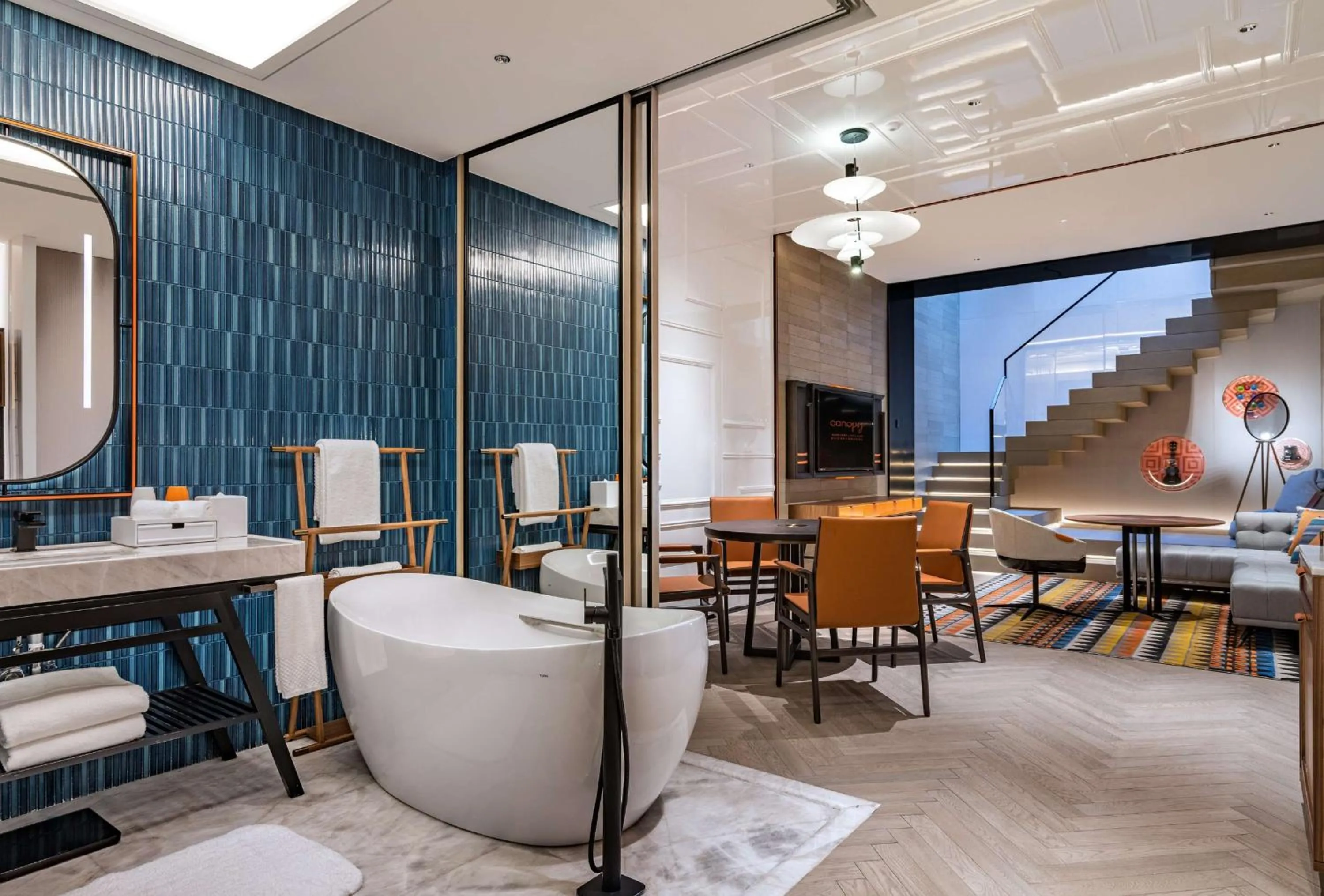 Bathroom in Canopy by Hilton Hangzhou West Lake