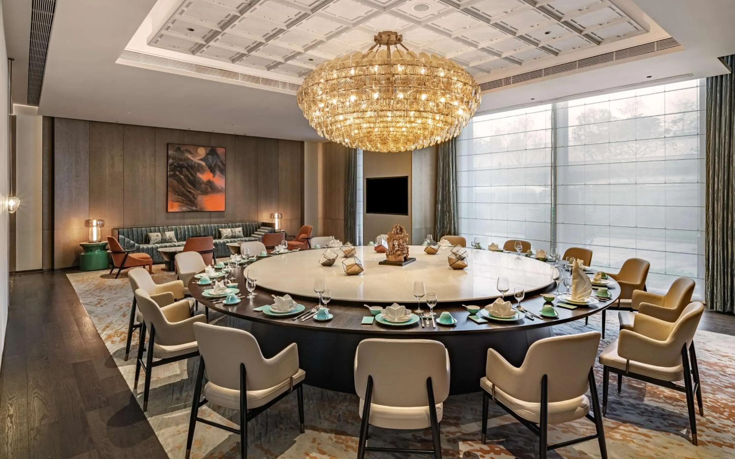 Dining area in Hilton Shenzhen World Exhibition & Convention Center - Only 5 minutes' walk to WECC