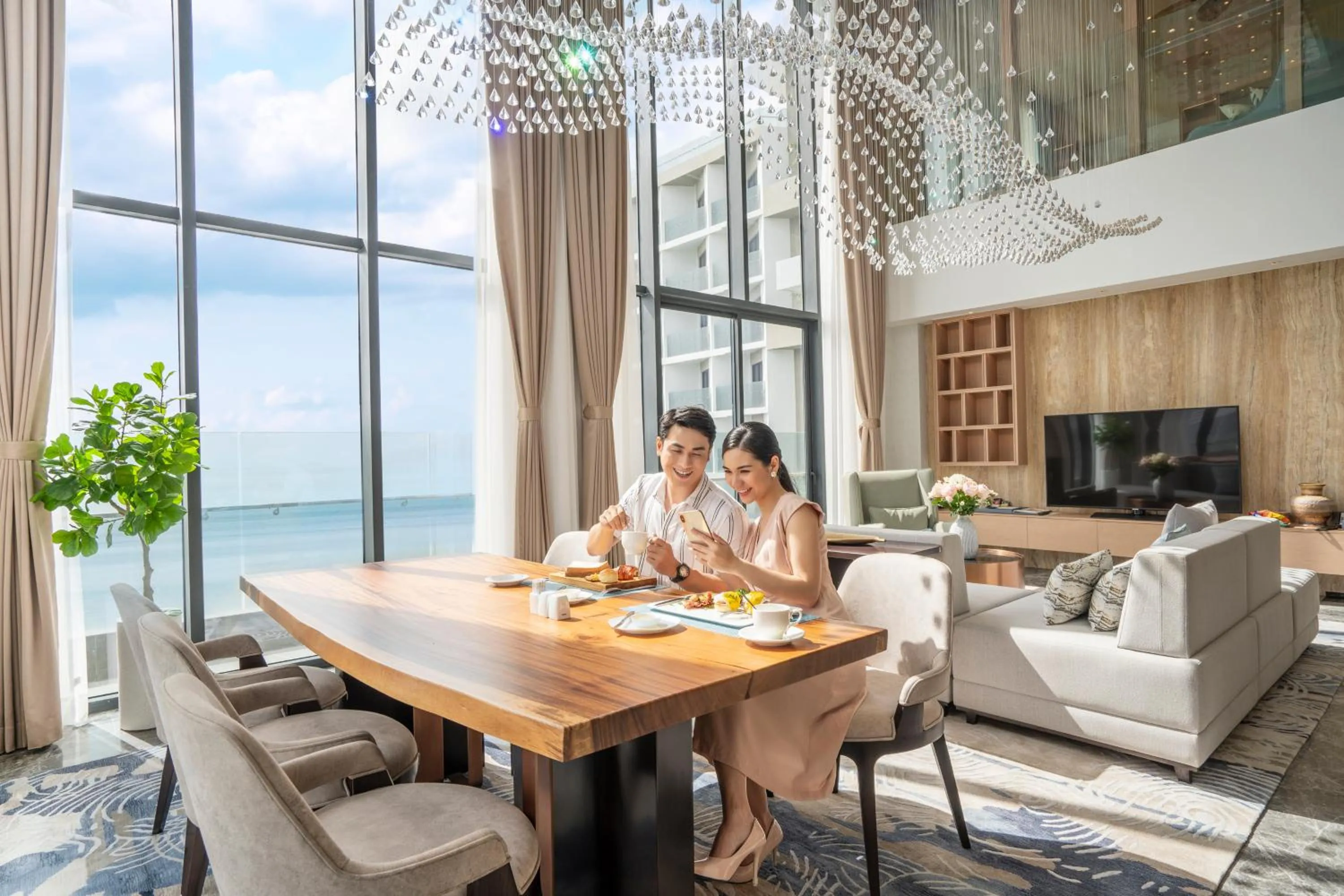 Living room in Fleur de Lys Hotel Quy Nhon