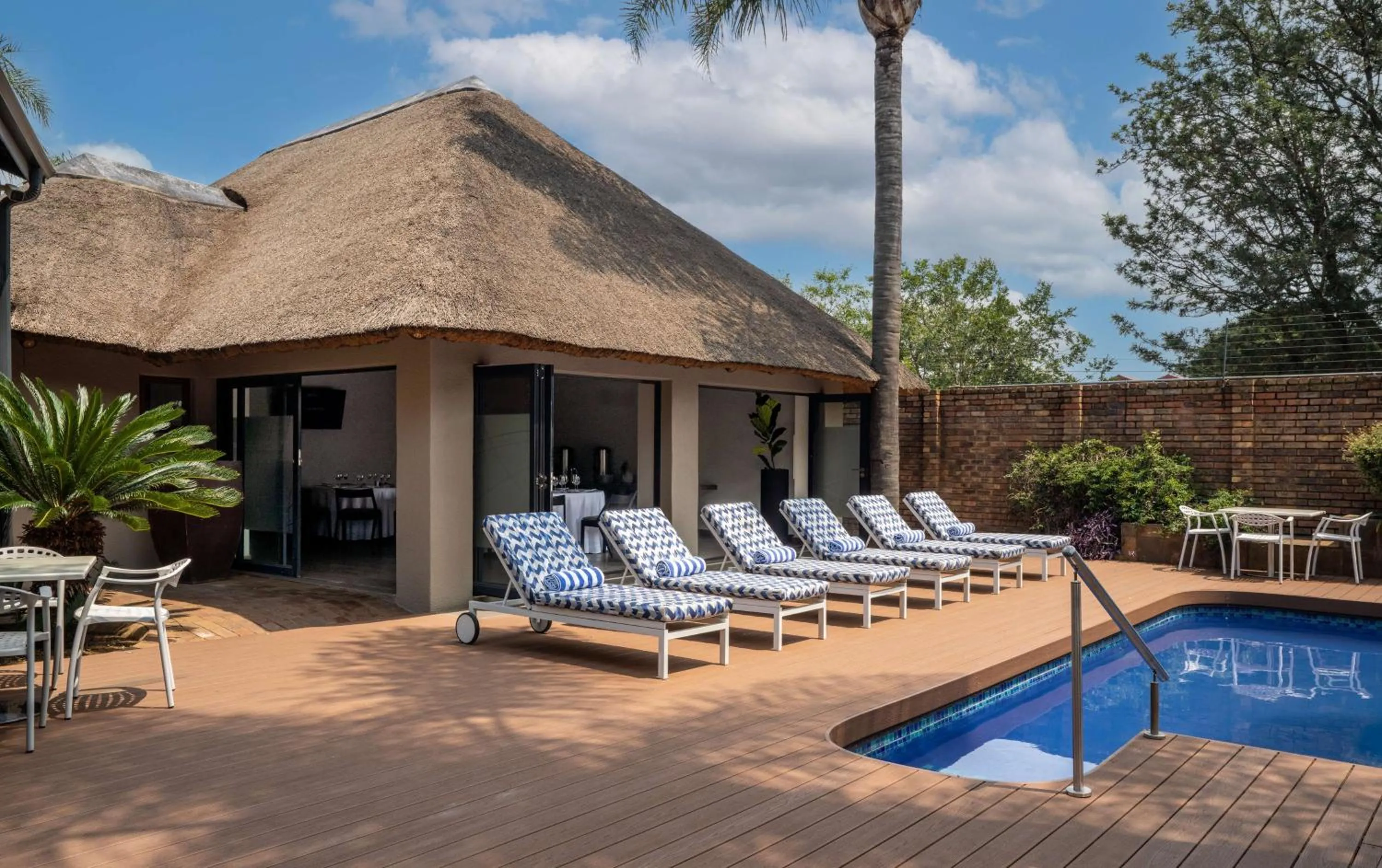 Pool view in Radisson Hotel and Convention Centre OR Tambo Airport