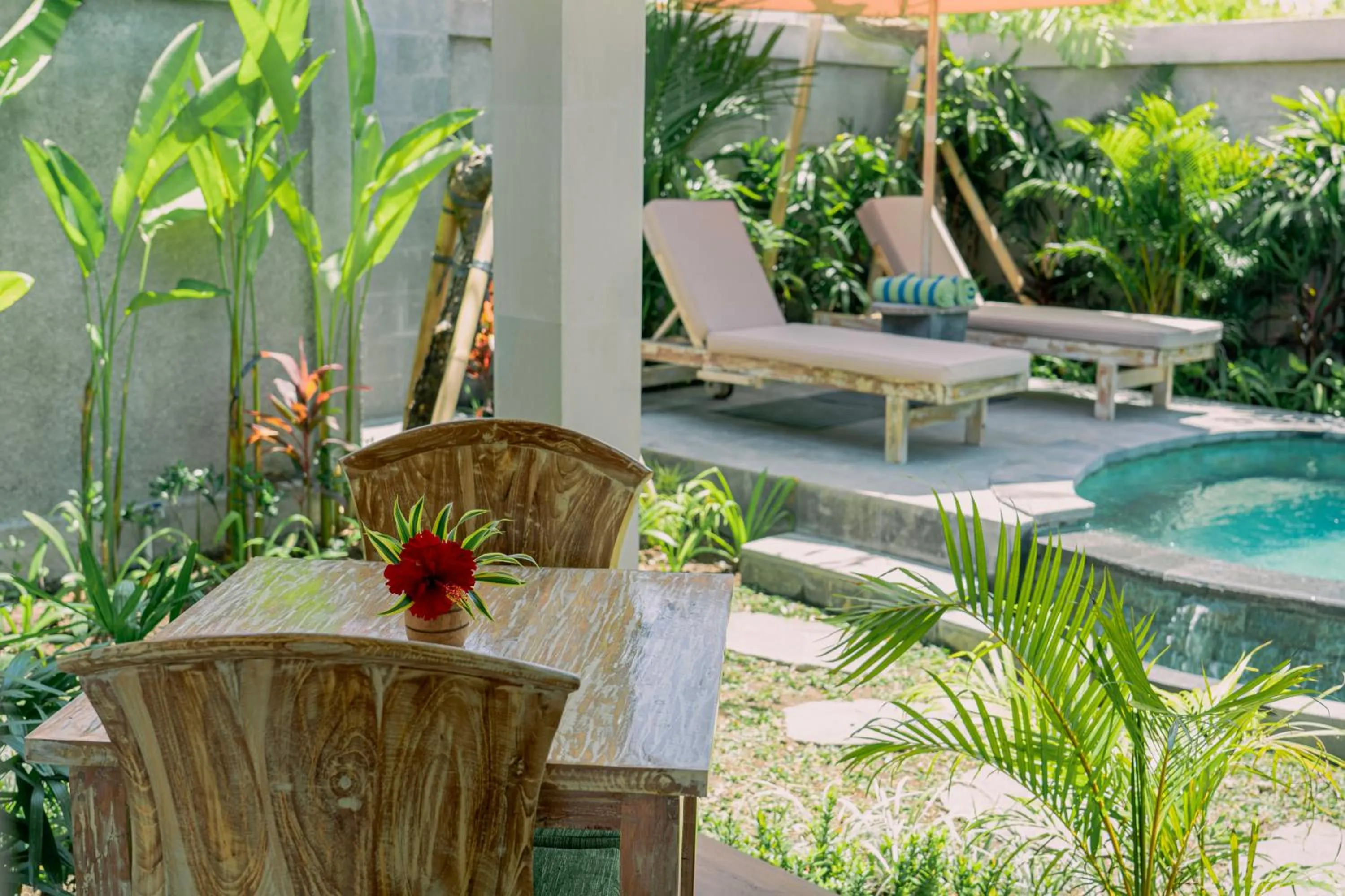 sunbed in Aswanaya Villas Ubud