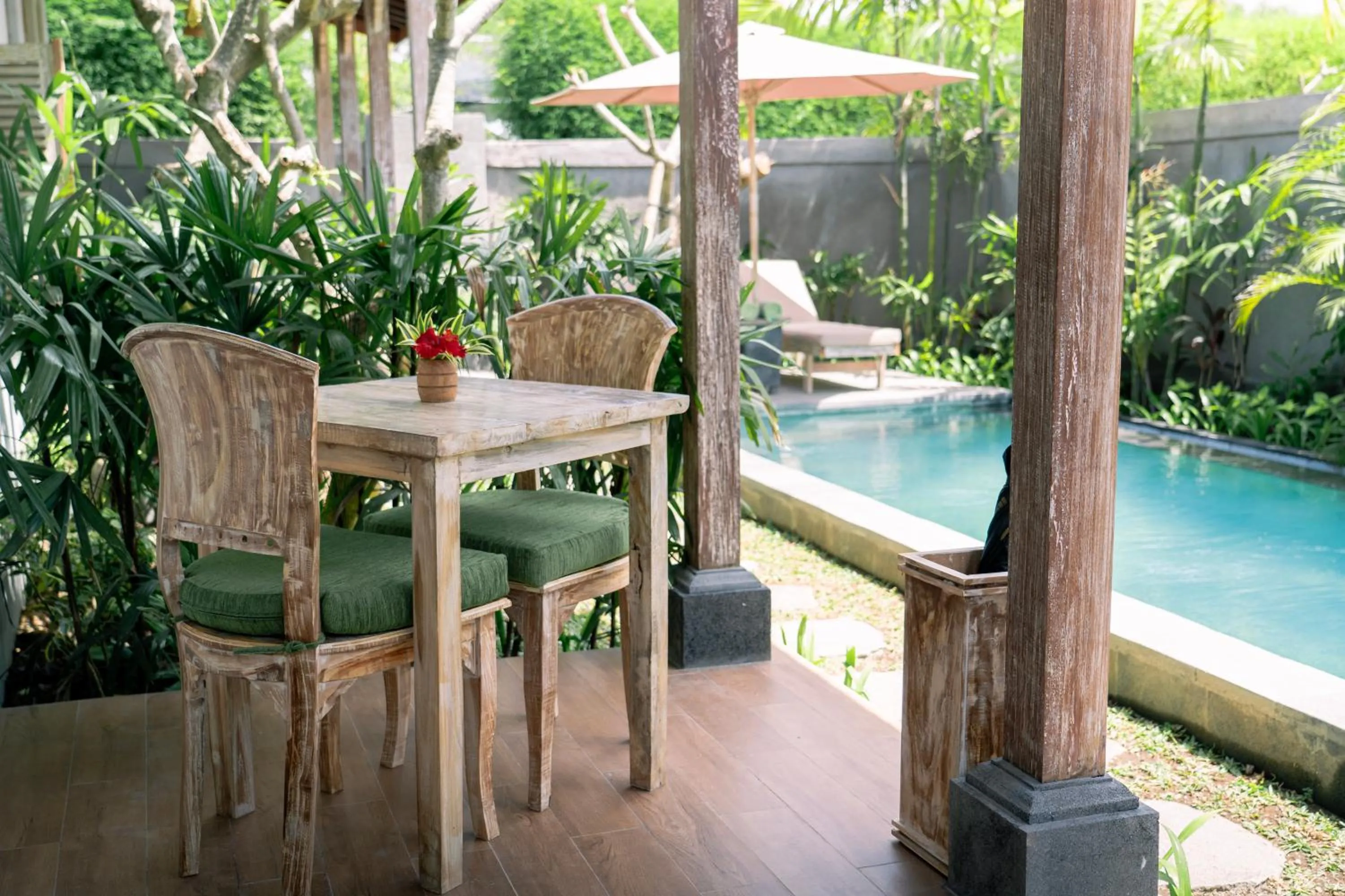 Pool view in Aswanaya Villas Ubud