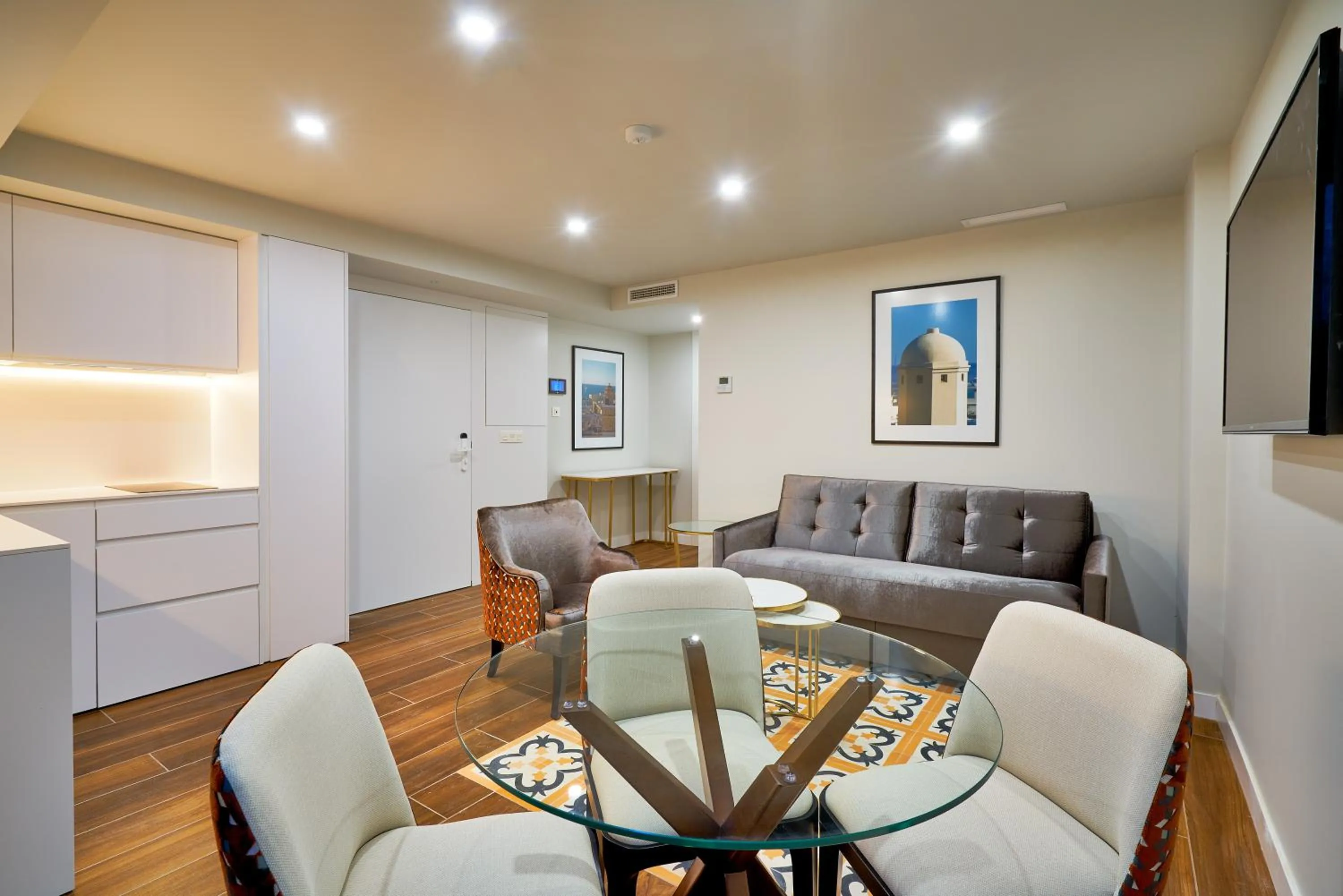 Living room in Tandem Torres de Cádiz Suites
