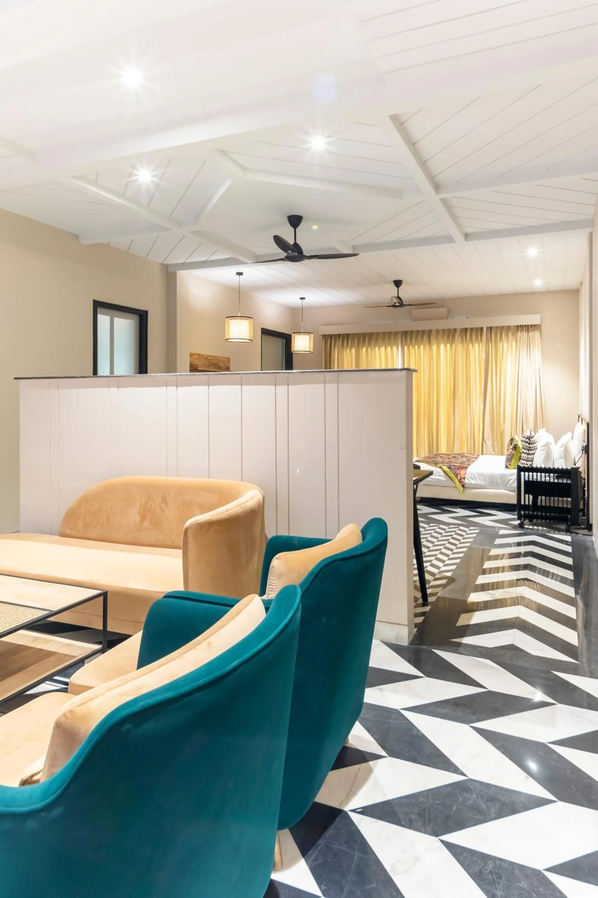 Seating area in Vanaashrya Resort and Spa Sariska