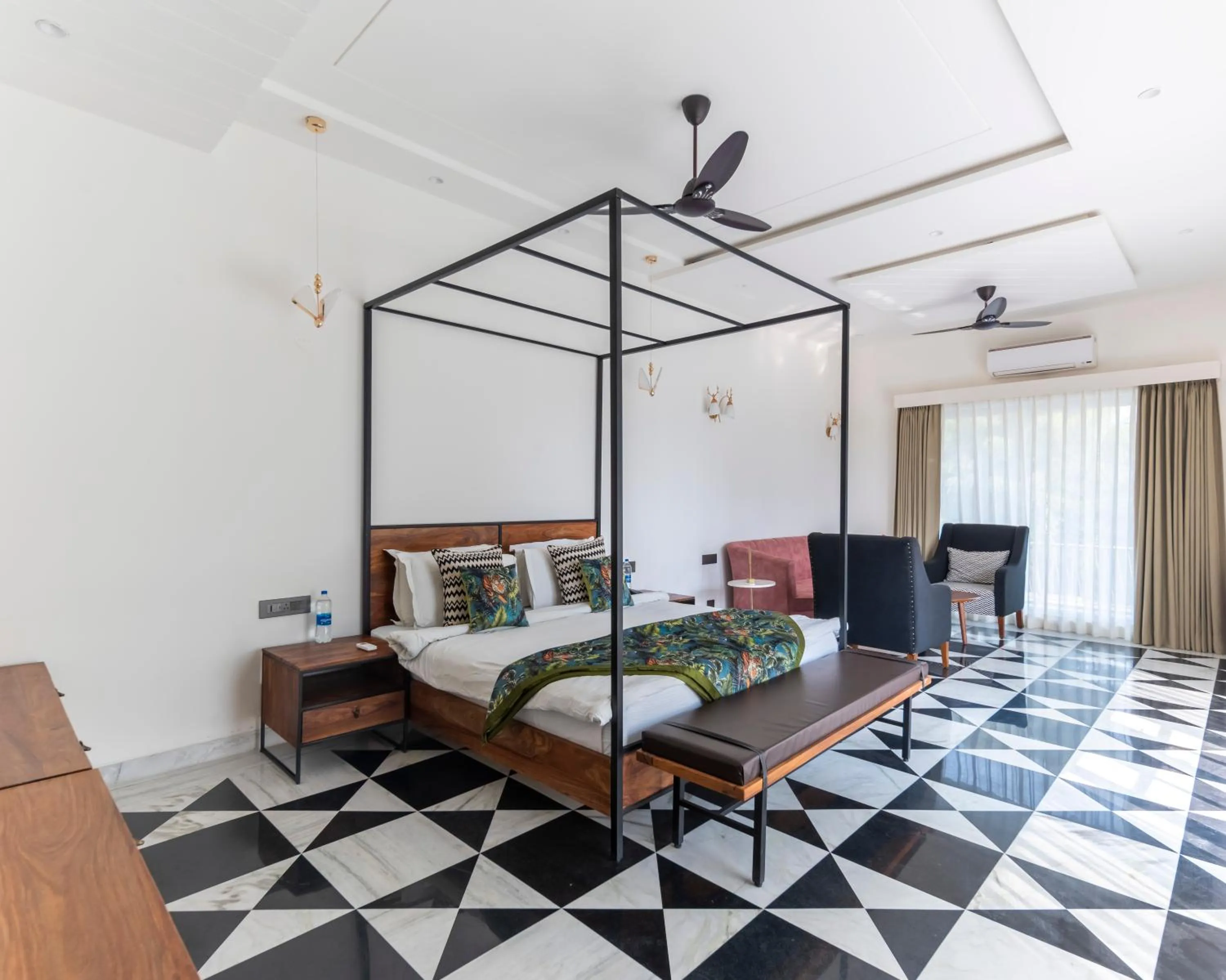 Photo of the whole room, Bed in Vanaashrya Resort and Spa Sariska