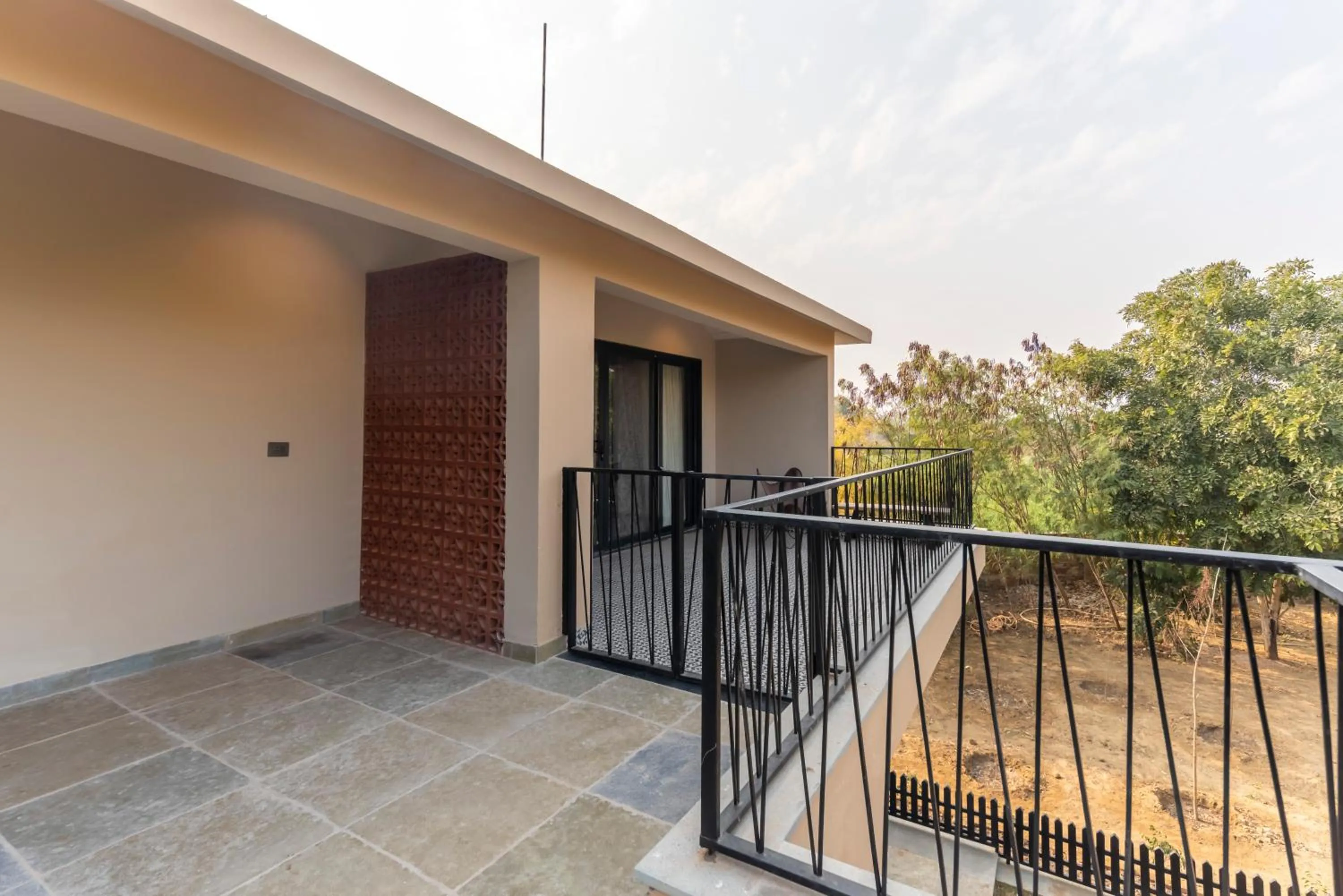 Balcony/Terrace in Vanaashrya Resort and Spa Sariska