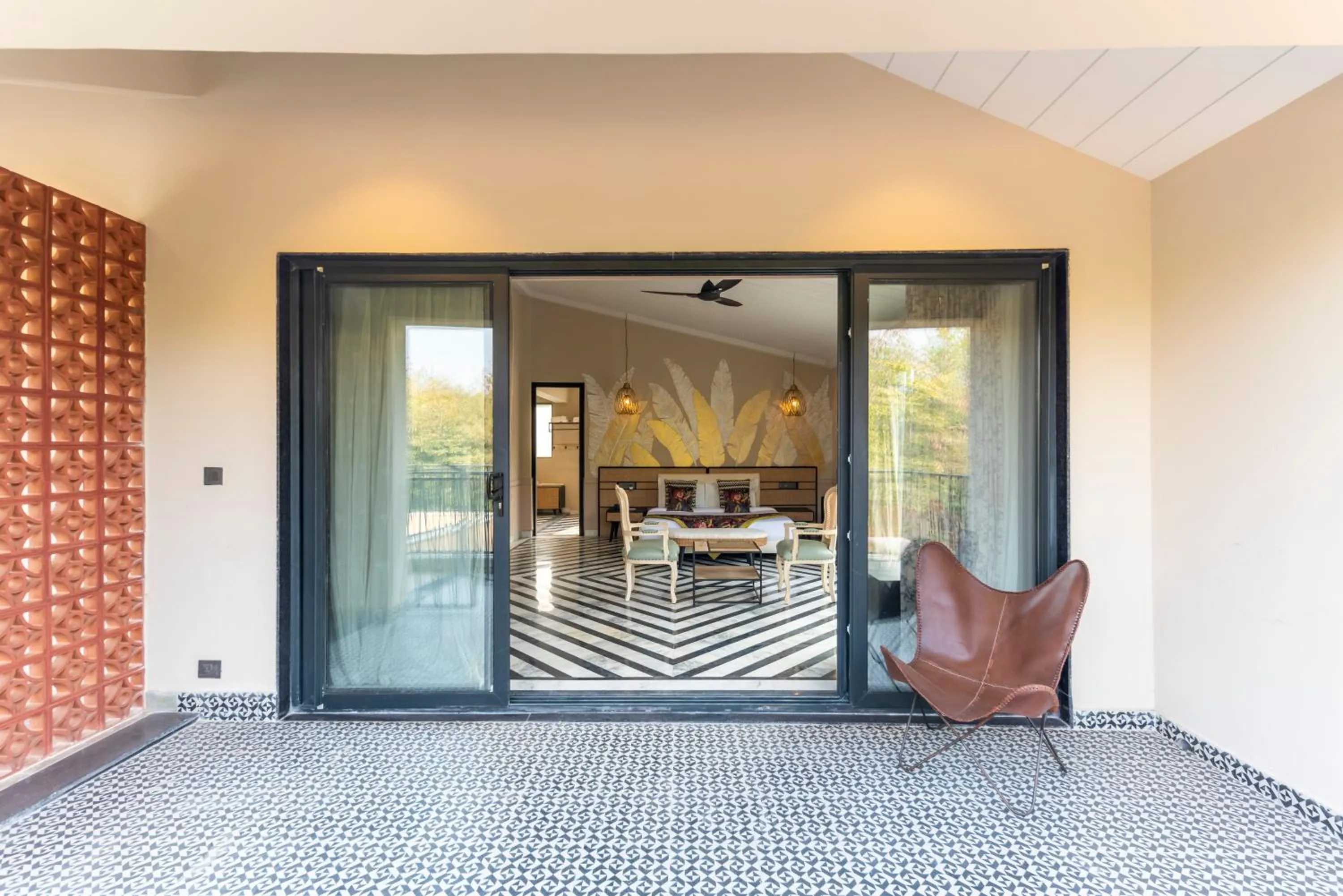 Balcony/Terrace in Vanaashrya Resort and Spa Sariska