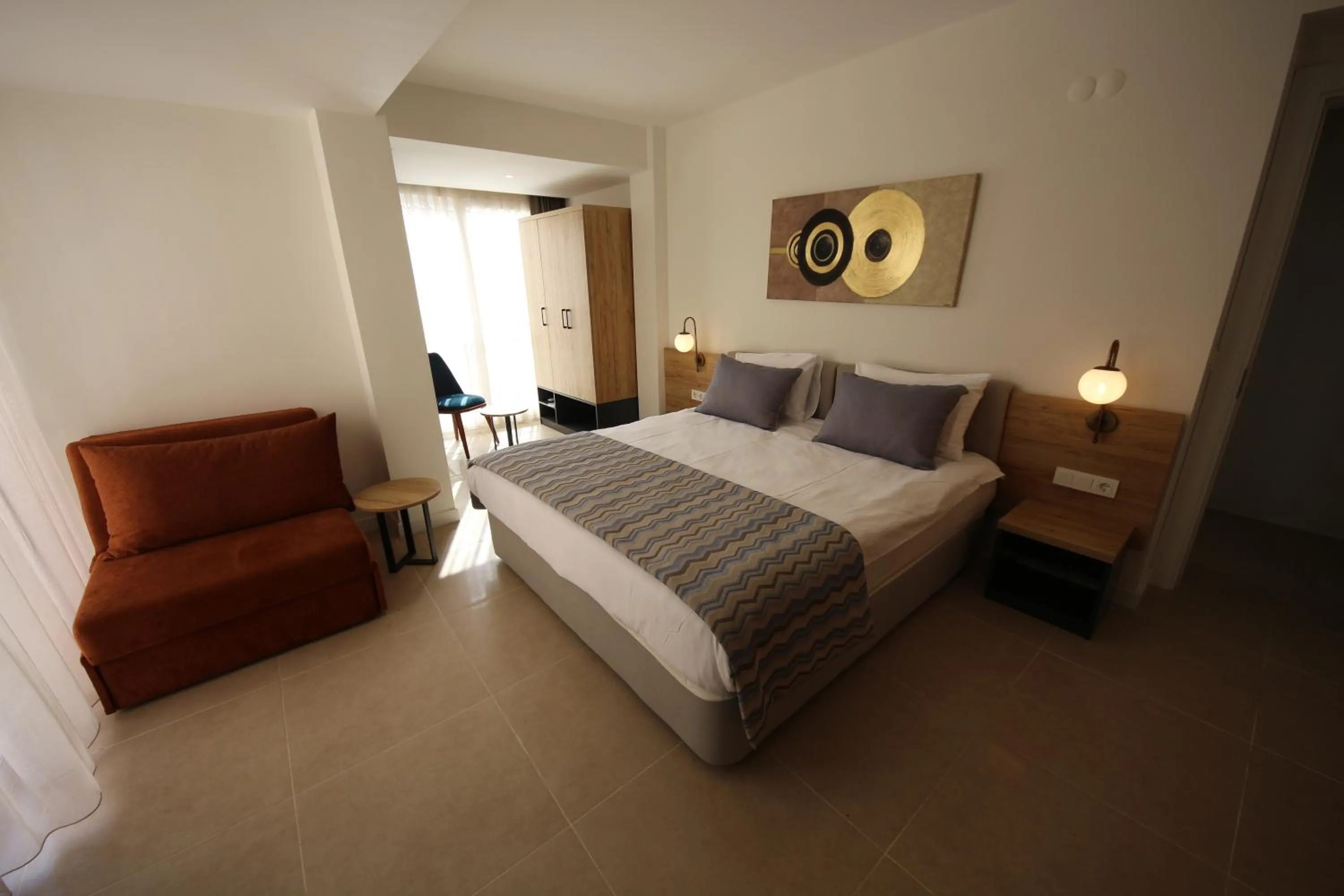 Bed in SPİLOS GÜMÜLDÜR HOTEL