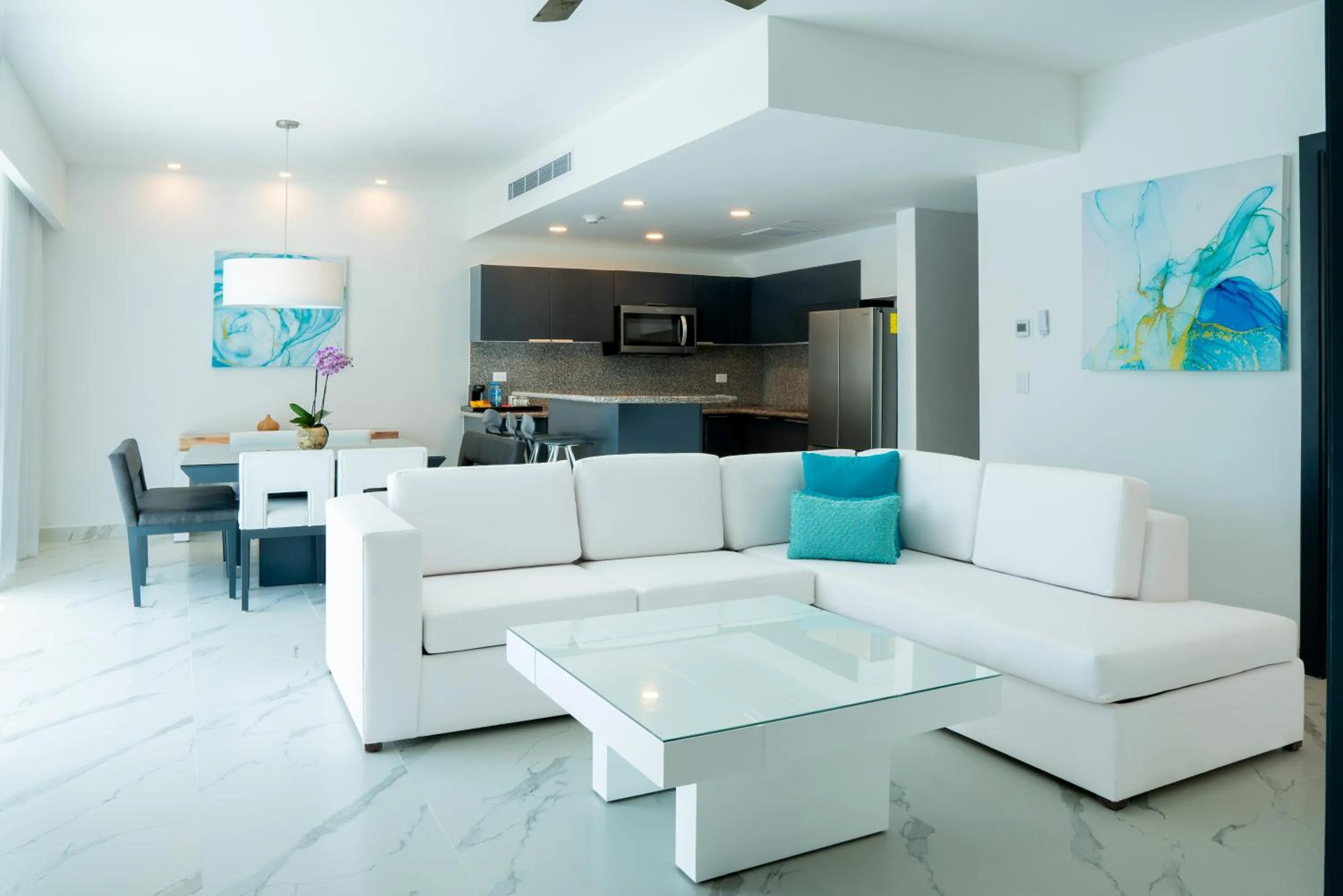 Living room in The Fives Beach Hotel & Residences - All Senses Inclusive