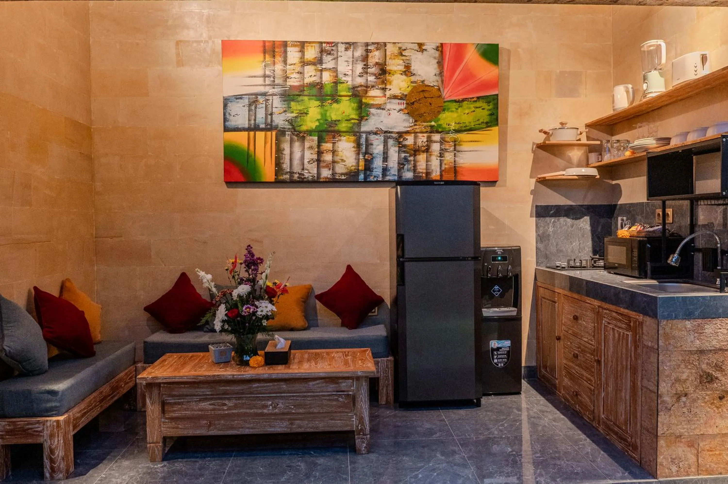 Kitchen or kitchenette in Villa Semujan Ubud