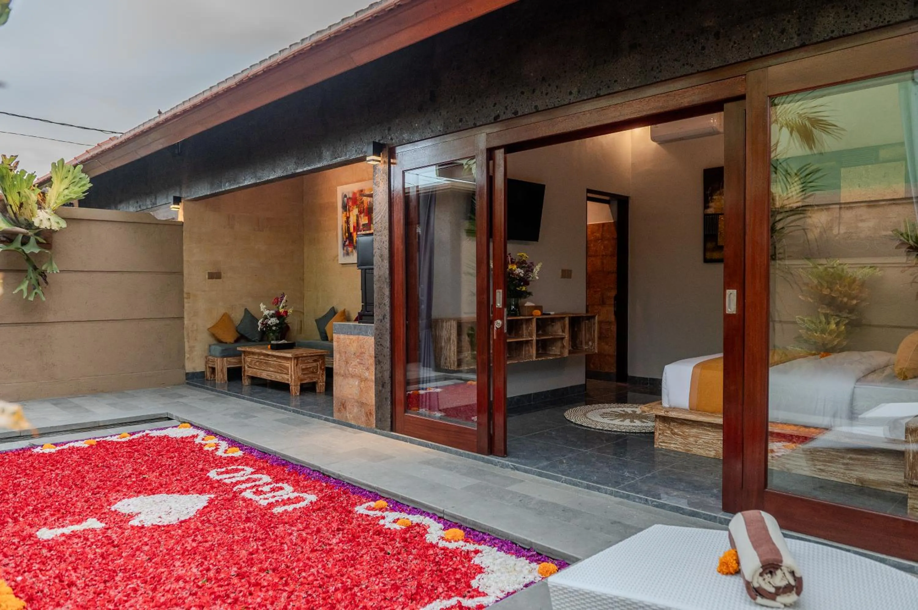 Seating area in Villa Semujan Ubud