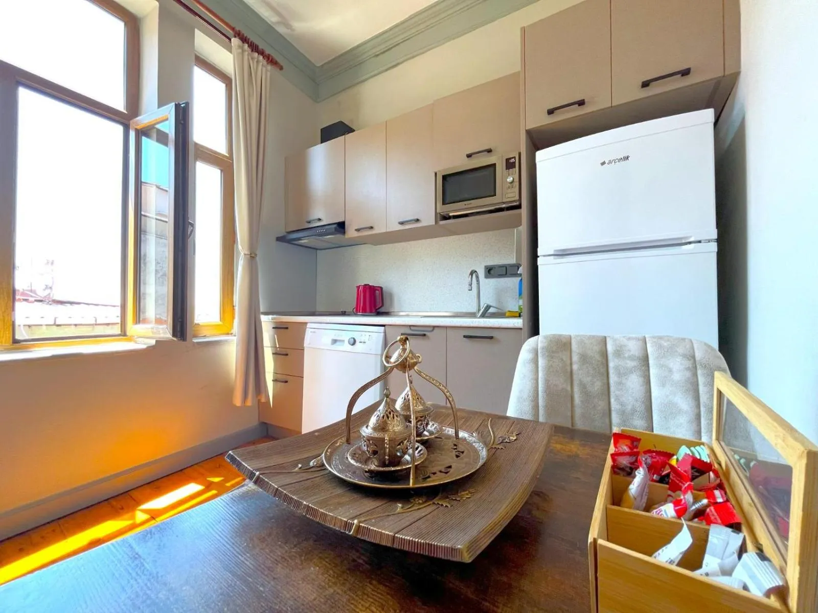 kitchen in O'Pera Okanlı Suites