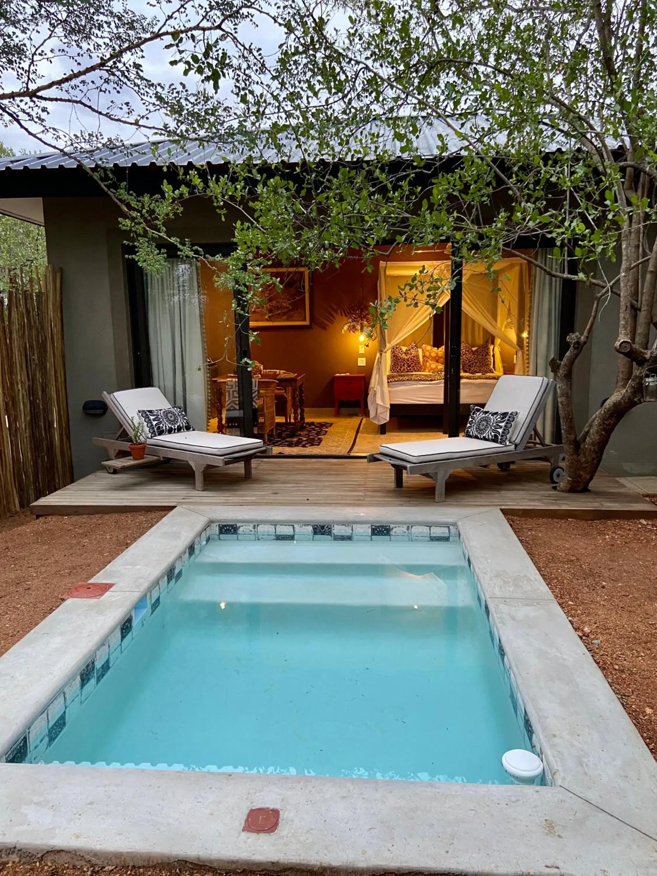 Pool view in Safari Moon Luxury Bush Lodge