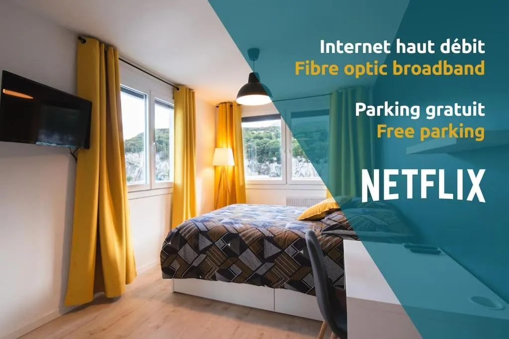 Bed in Les chambres du Vercors - Parking Free Fibre Netflix