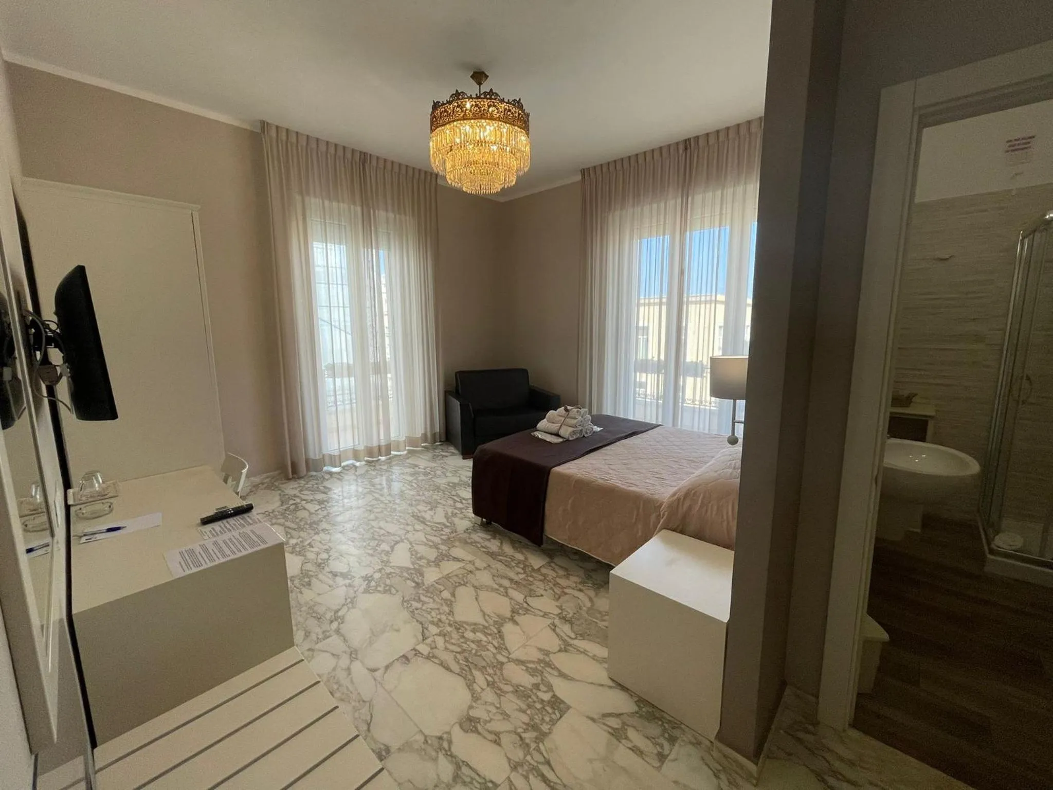 Bed in Faro Bianco Gallipoli Dependance