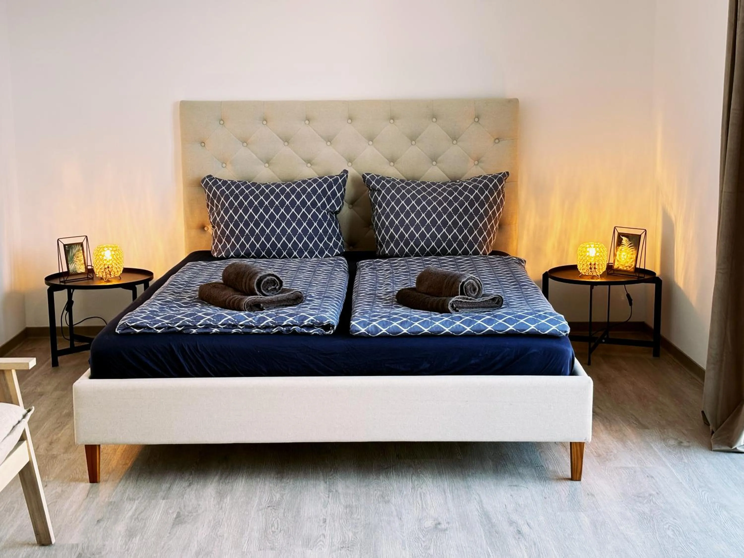 Bed in Parkschlößchen Hotel