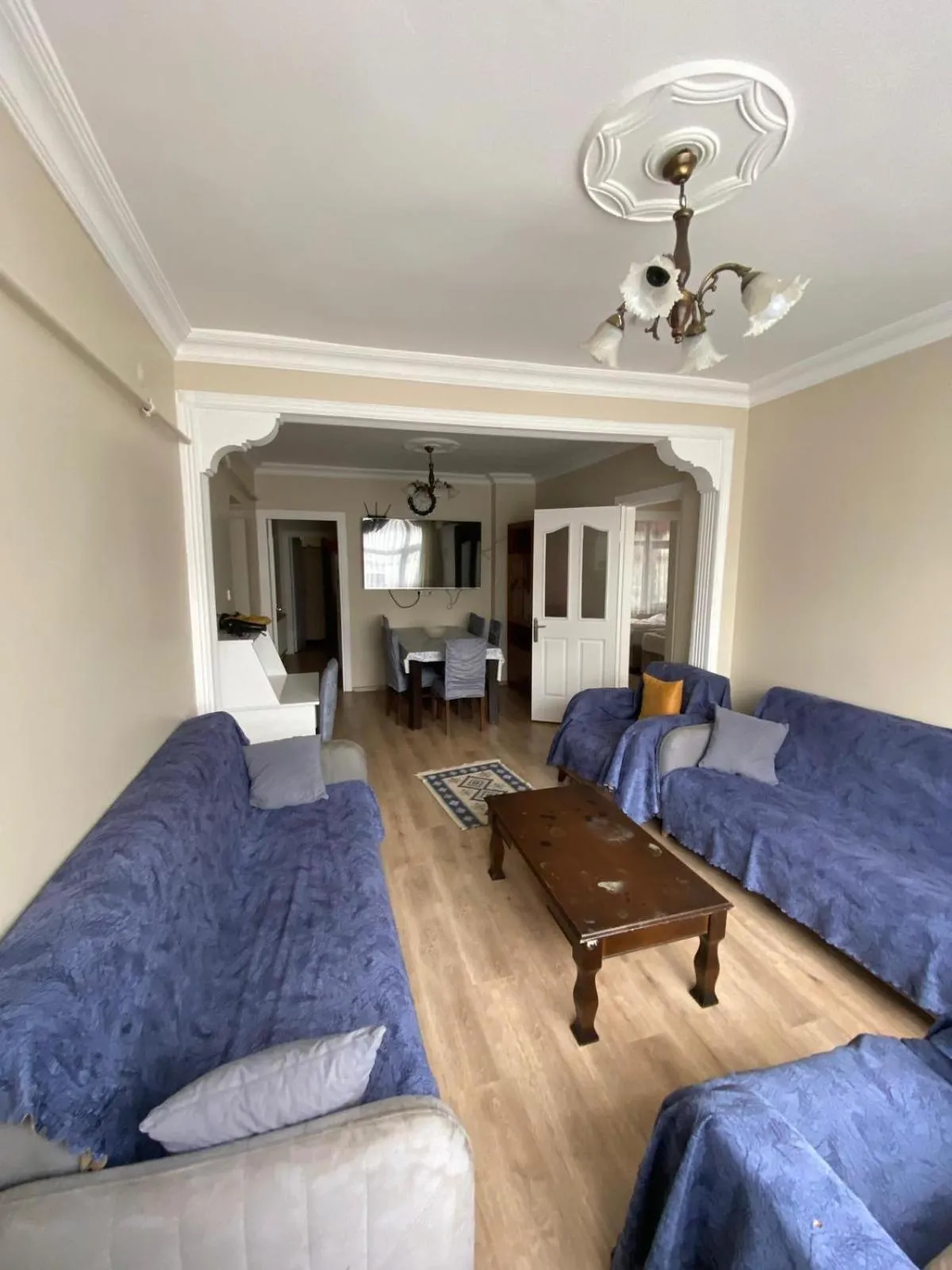 Seating area in Hakan’s apartment