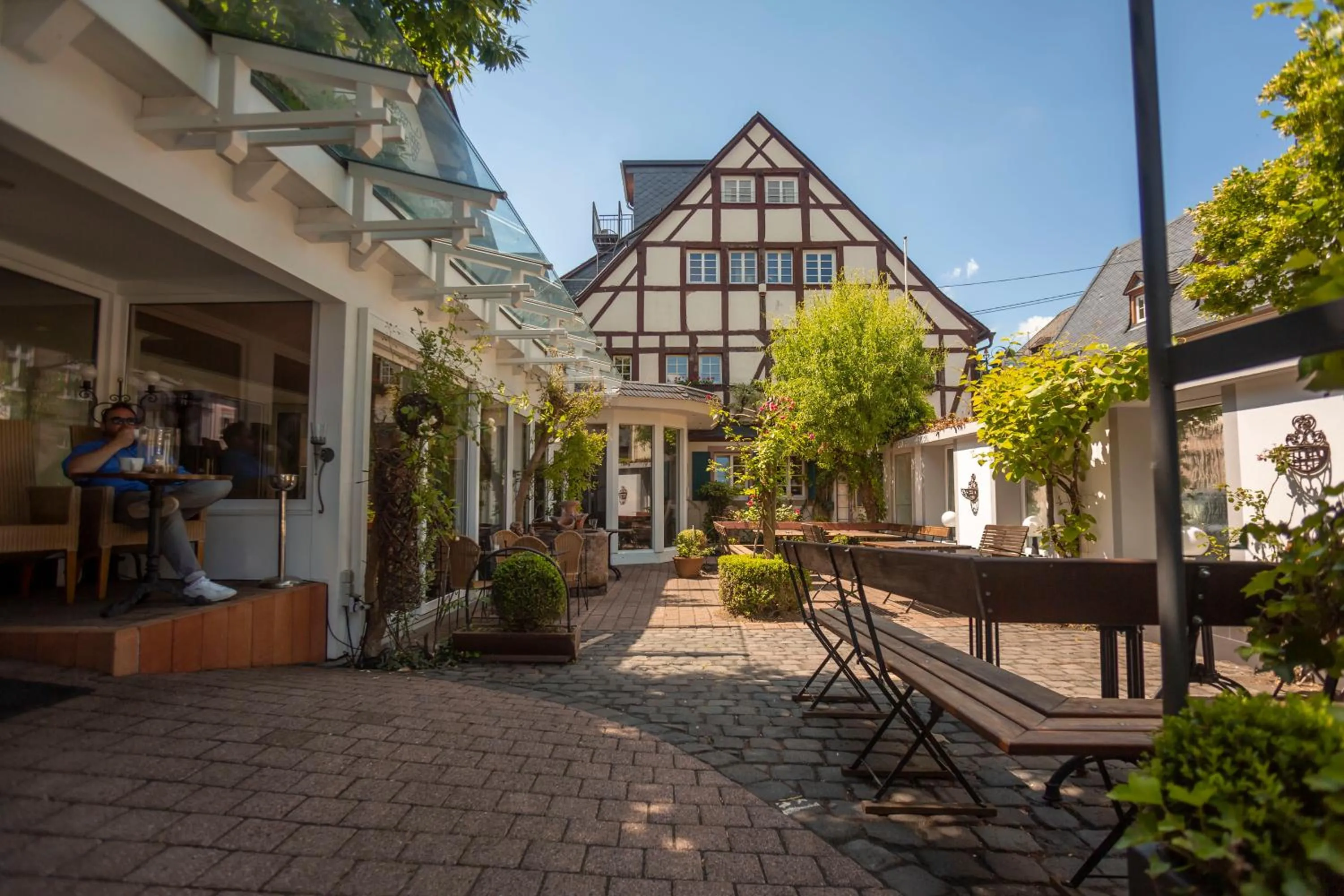 Patio in Ferienresidenz Brauneberger Hof an der Mosel nahe Bernkastel-Kues