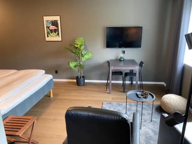 Seating area, Bed in Magnolia House Norrviken