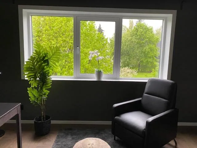 Seating area in Magnolia House Norrviken