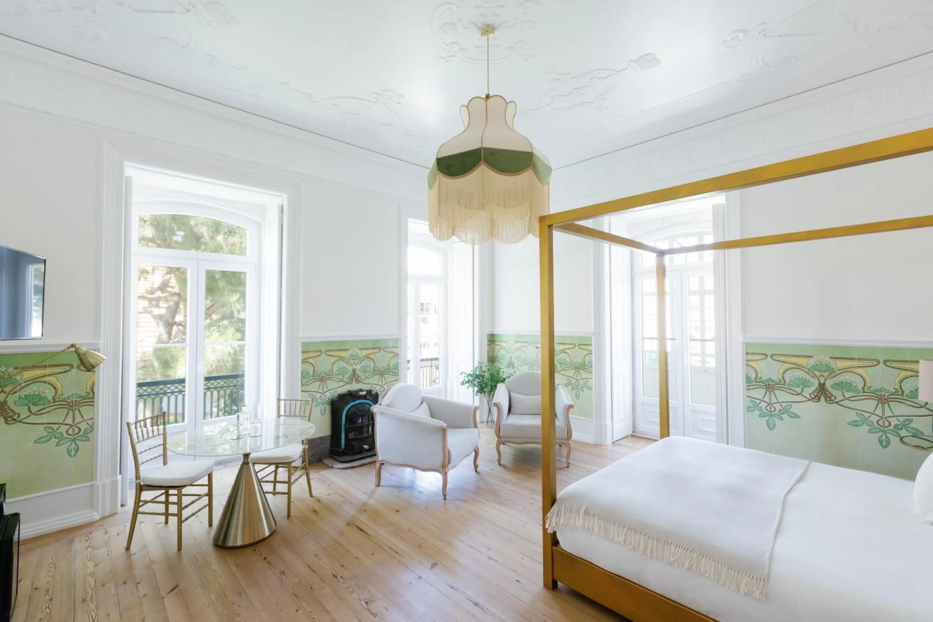 Bed in Palácio do Visconde - The Coffee Experience