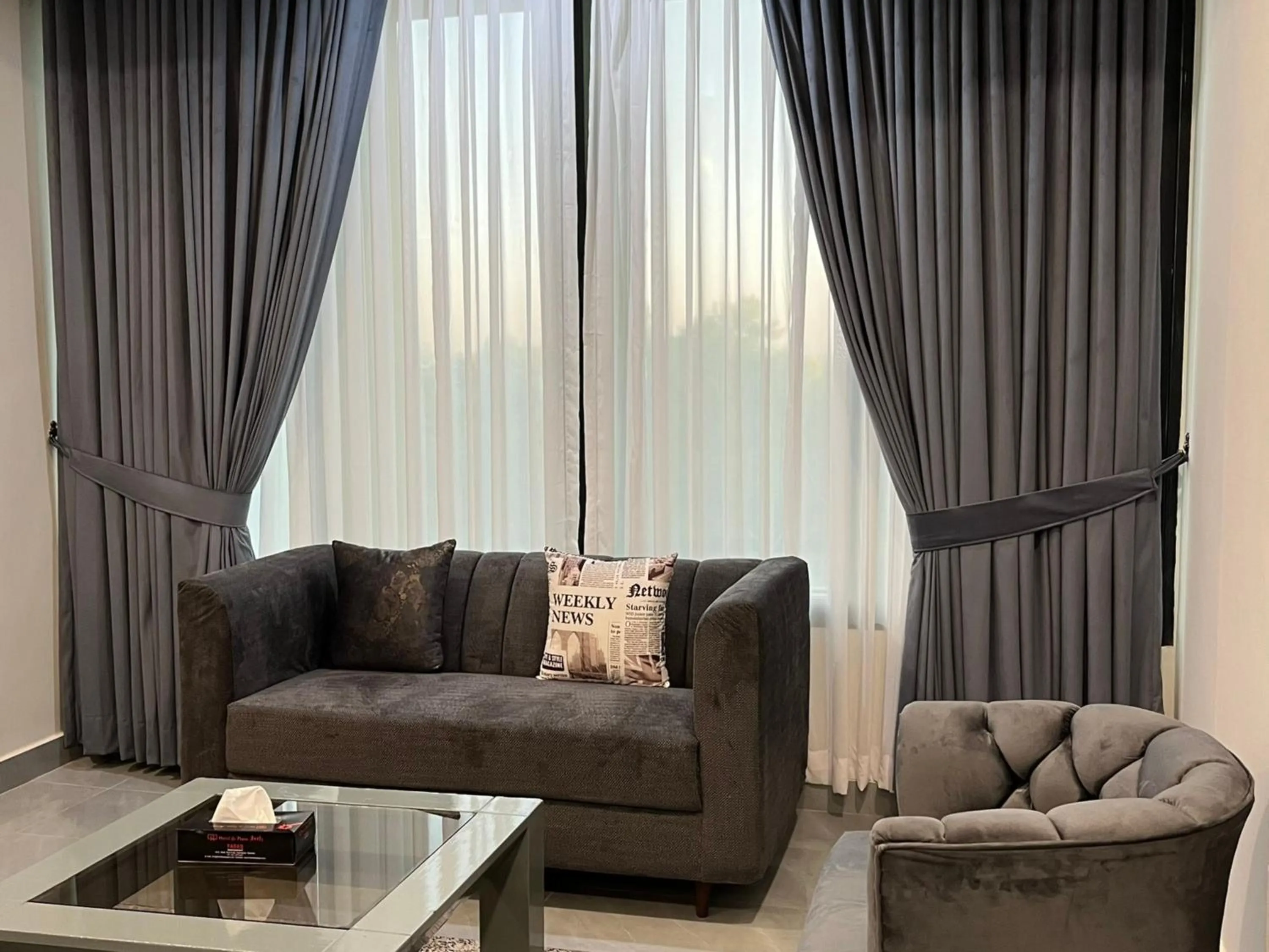 Seating area in Hotel de Papae