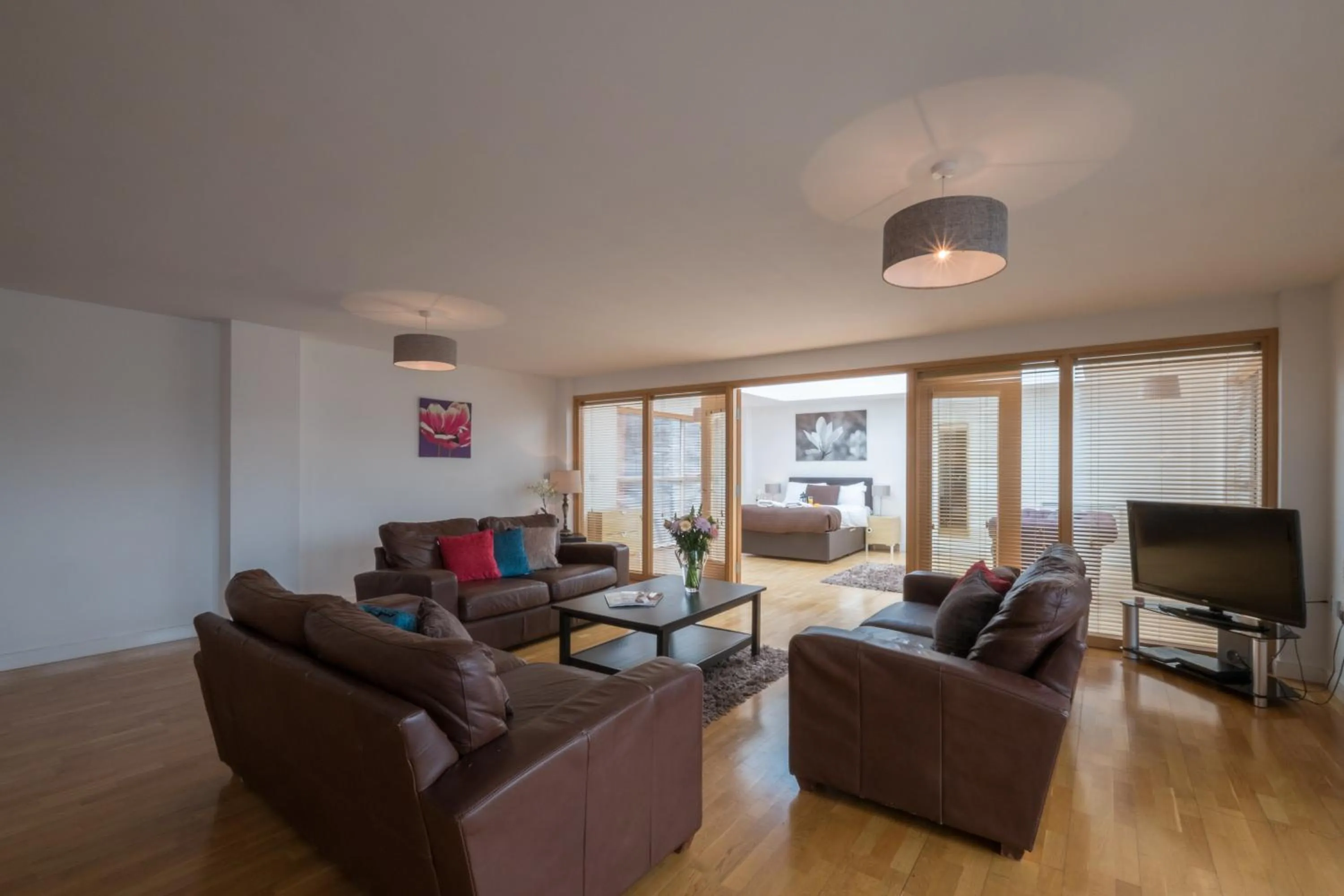 Communal lounge/ TV room in Base Serviced Apartments - Duke Street