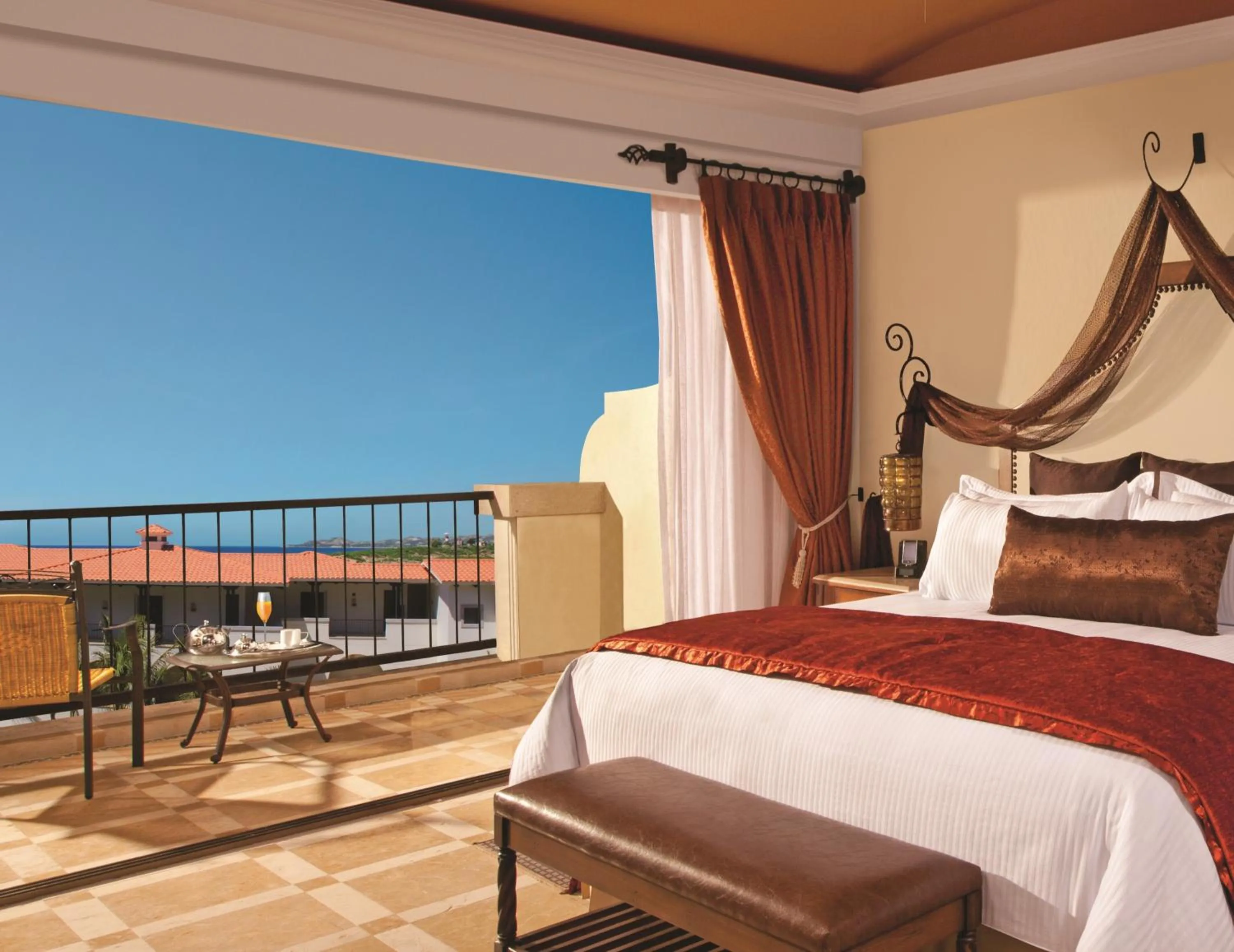 Balcony/Terrace, Bed in Secrets Puerto Los Cabos Golf & Spa18+