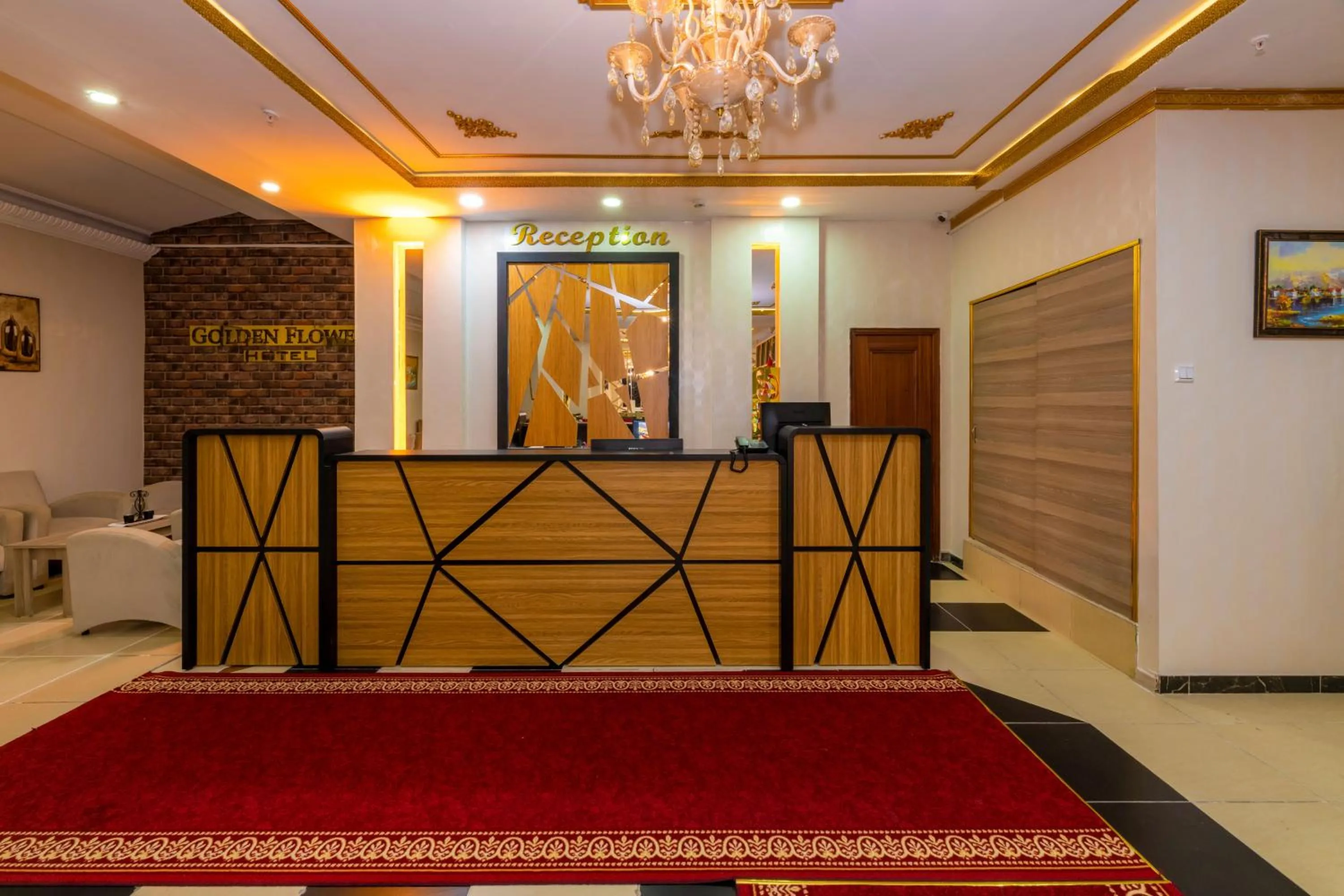 Lobby or reception in Golden Flower Pansiyon