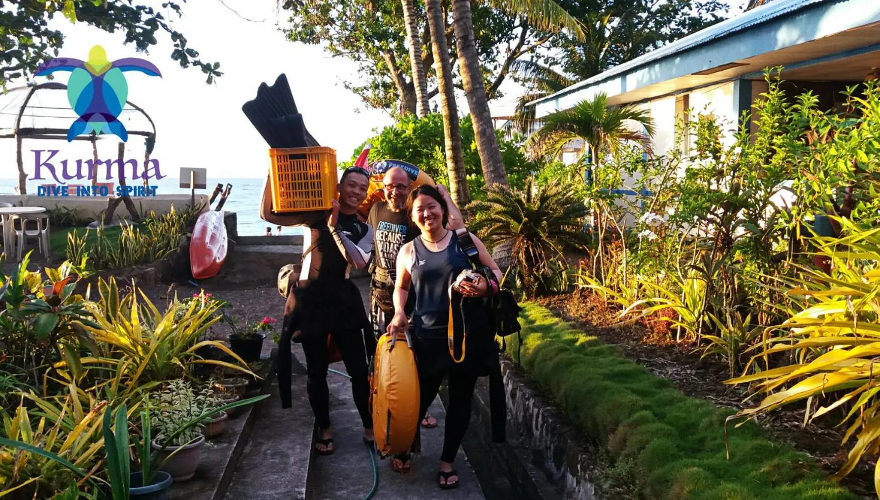 People in Kurma Eco Beach Lodge