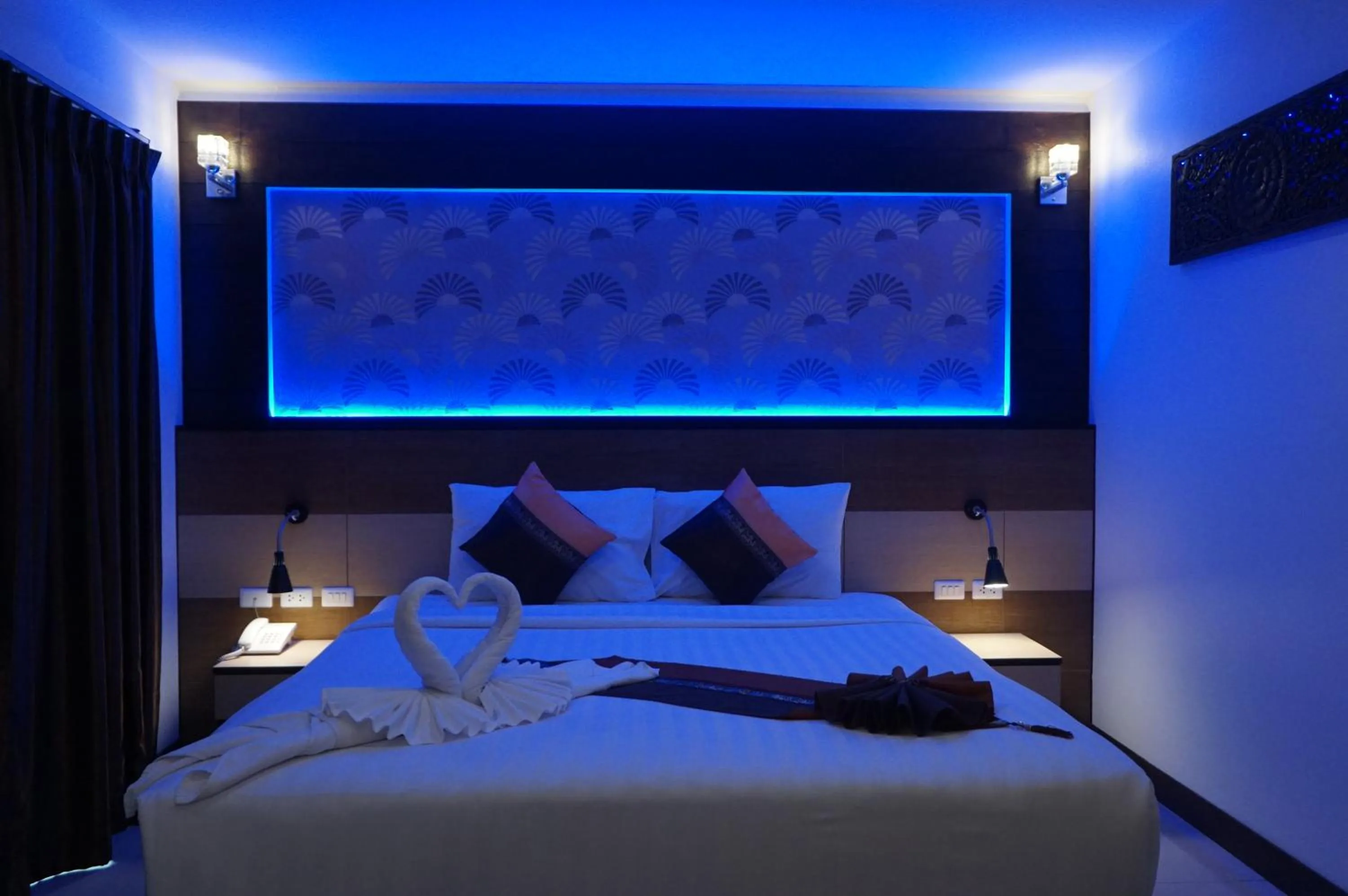 Photo of the whole room, Bed in Patong Mansion - SHA Certified