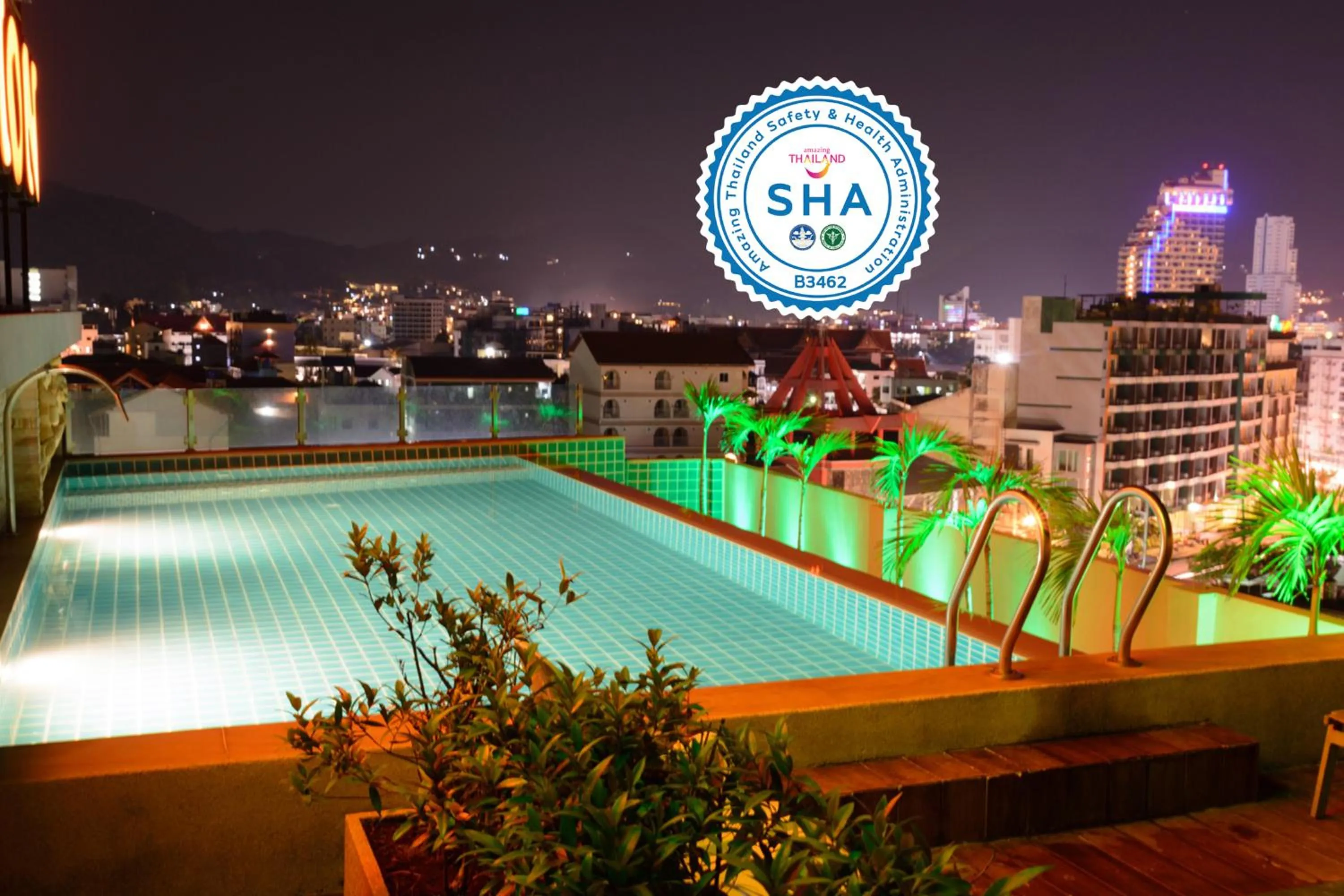 Pool view in Patong Mansion - SHA Certified