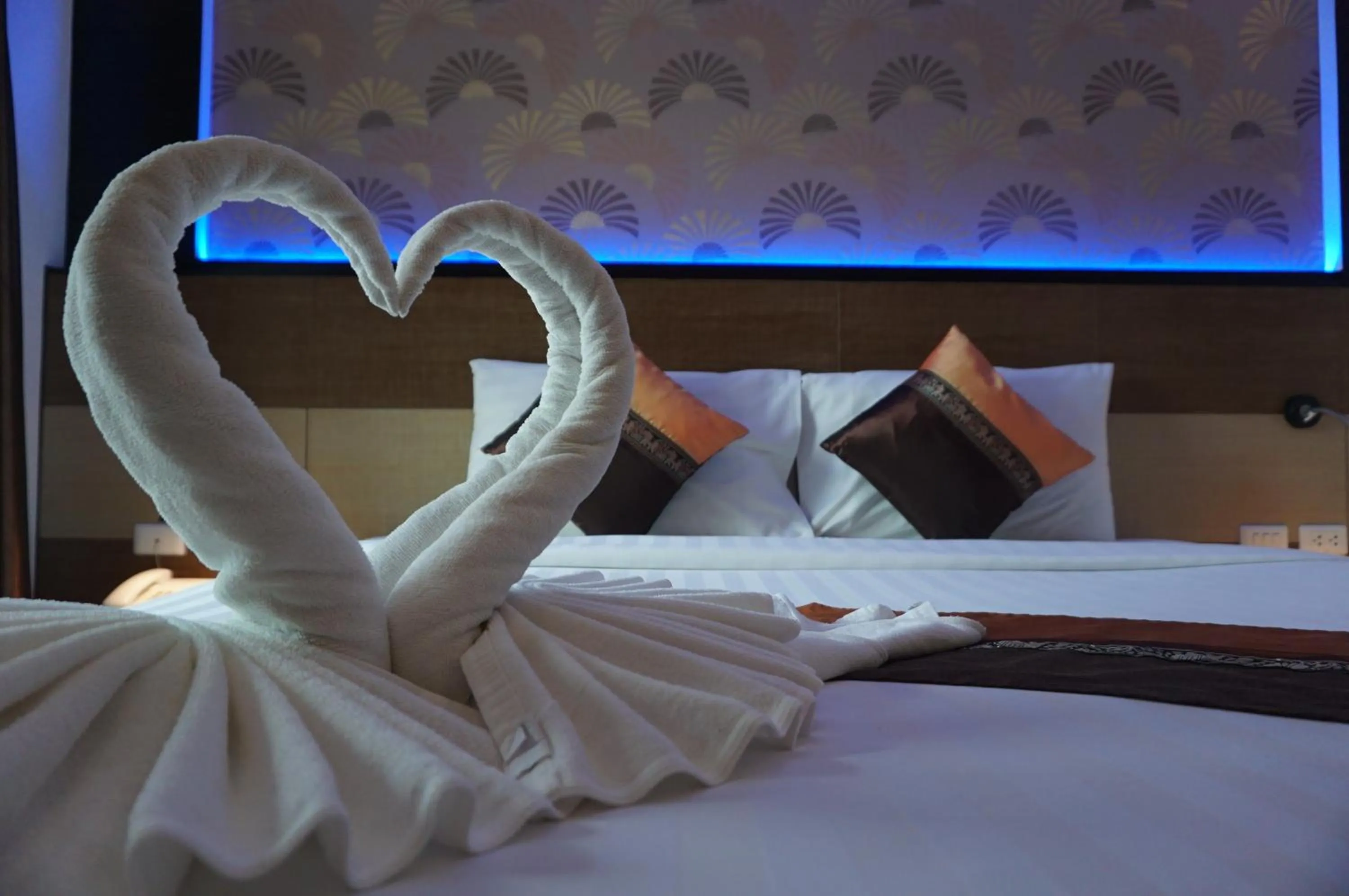 Decorative detail, Bed in Patong Mansion - SHA Certified