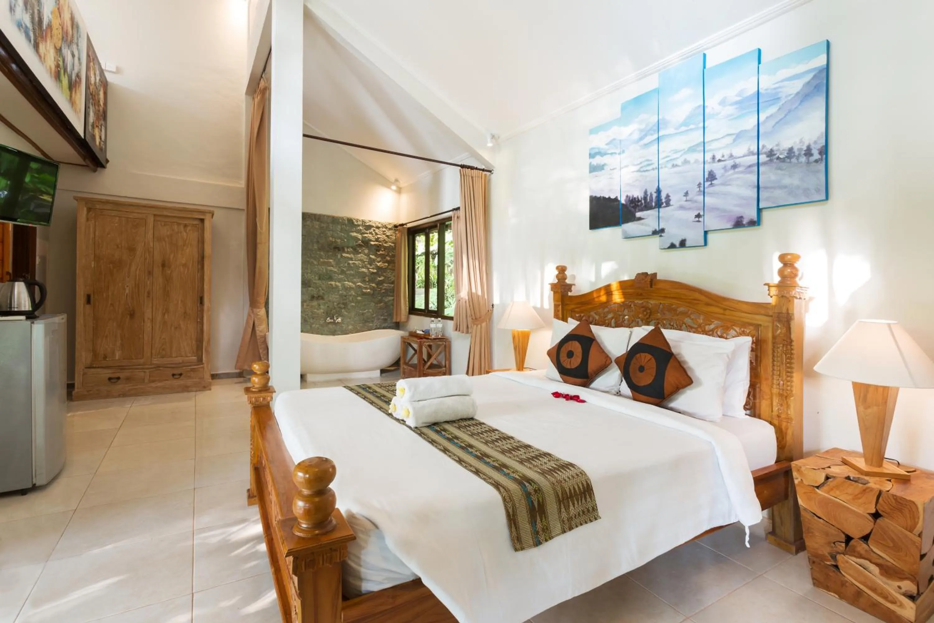 Bedroom, Bed in Rahayu Suites Monkey Forest Ubud