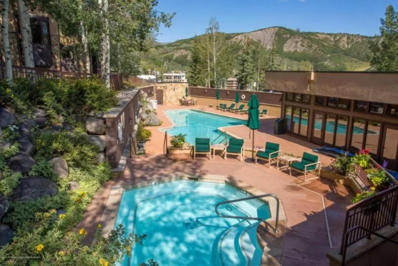 Swimming pool in Snowmass Woodrun V 2 Bedroom Ski In, Ski Out Mountain Residence In The Heart Of Snowmass Village