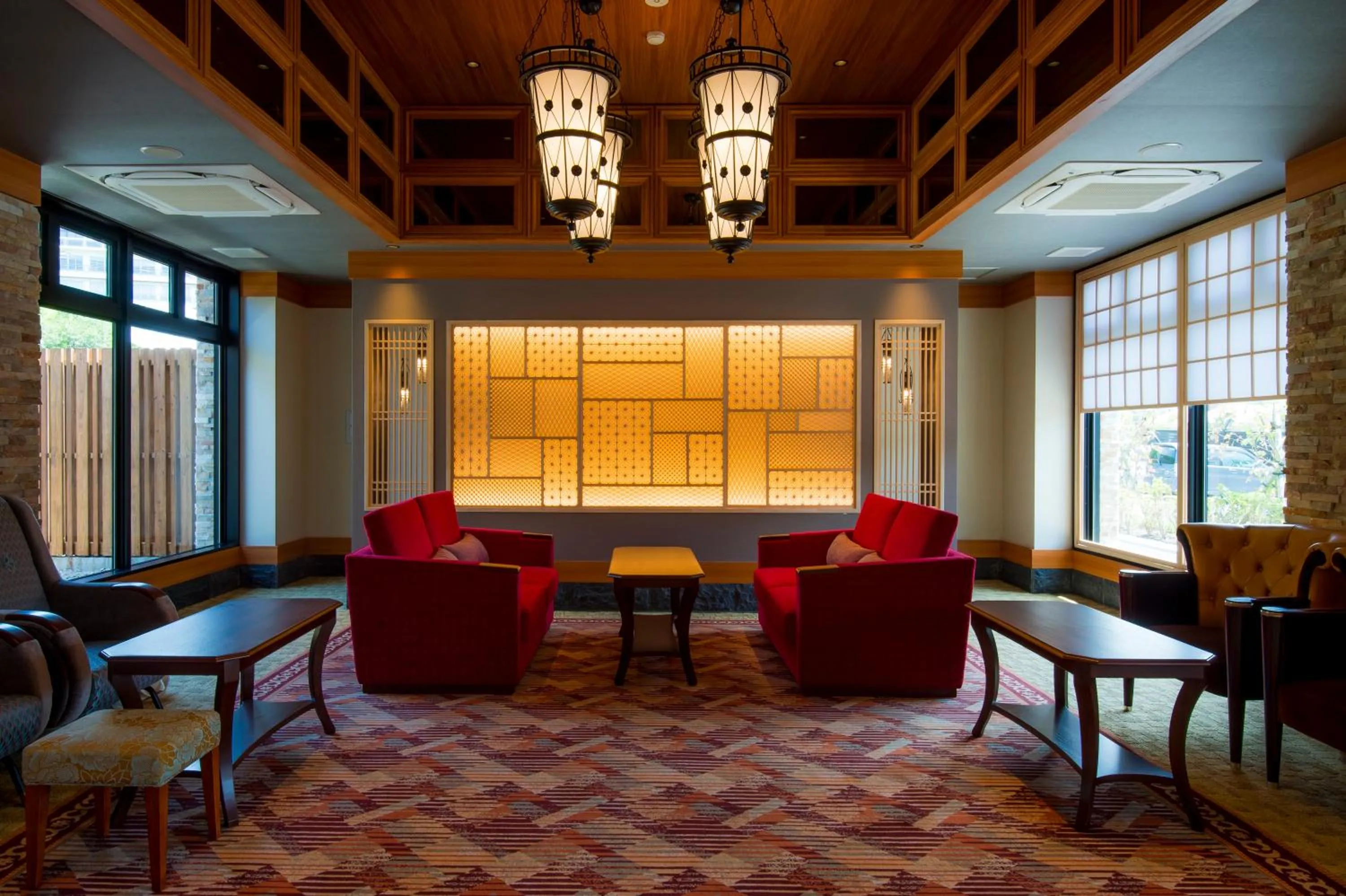 Lobby or reception in Unzen Kyushu Hotel