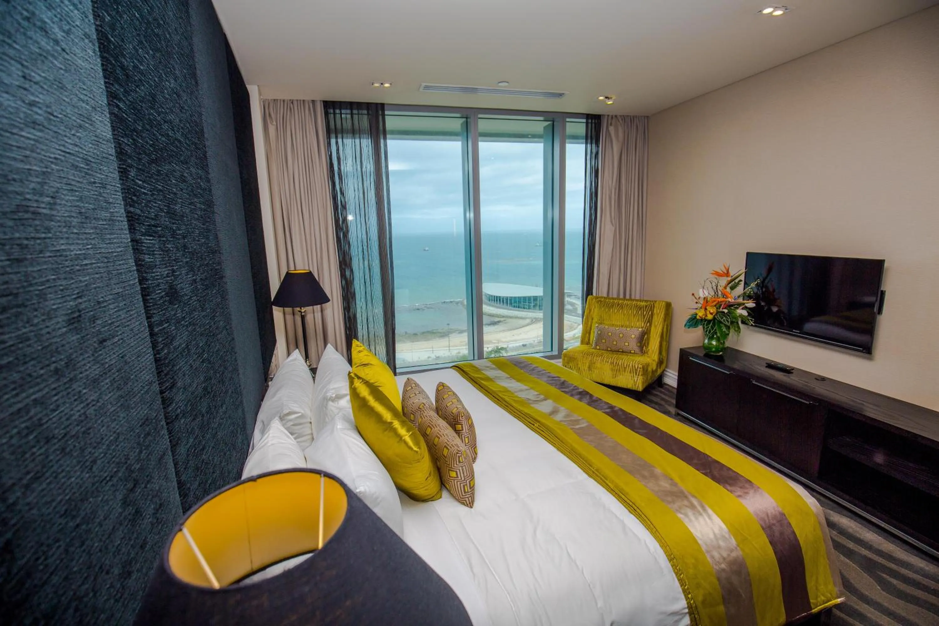 Bed in Grand Papua Hotel