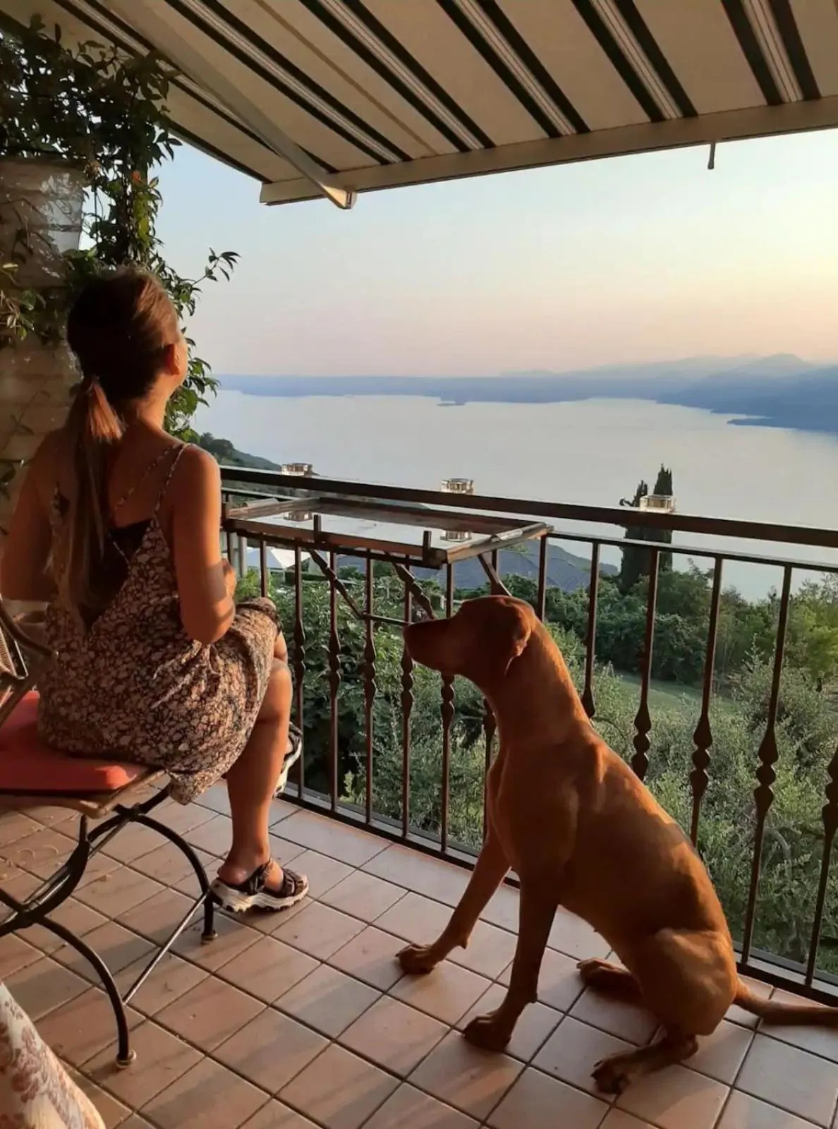 Balcony/Terrace in B&B da Paolo con vista Lago di Garda