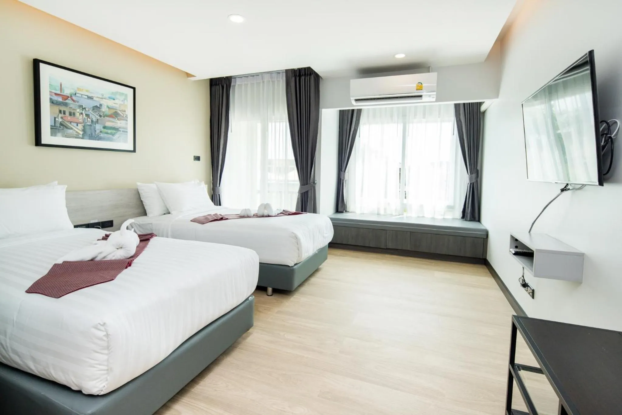 Bed in Benjaphorn Grandview Hotel